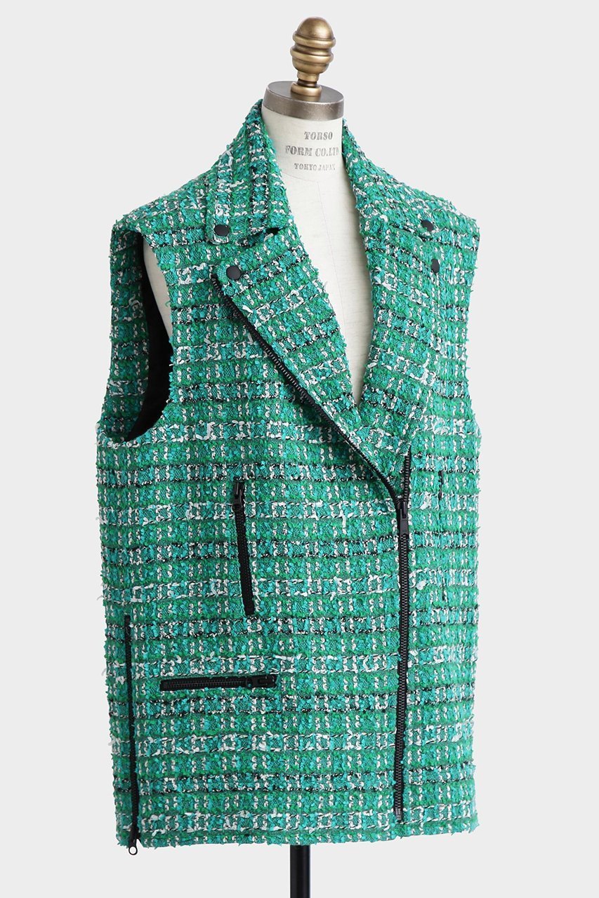 【ヒューエルミュージアム/hueLe Museum】の【hLM】LINTONツイードジレ 人気、トレンドファッション・服の通販 founy(ファニー) 　ファッション　Fashion　レディースファッション　Fashion for Women　アウター　Coat / Outerwear Collection　レディースジャケット・軽アウター　Jackets　おすすめ　Recommended / Our Picks　エレガント 上品　Elegant　クラシック　Classic, Timeless Style　ジャケット　Jacket, Outerwear　ツイード　Twill, Twill Weave　デニム　Denim, Jeans Material　other-2|ID: prp329100004884059 ipo3291000000036457596