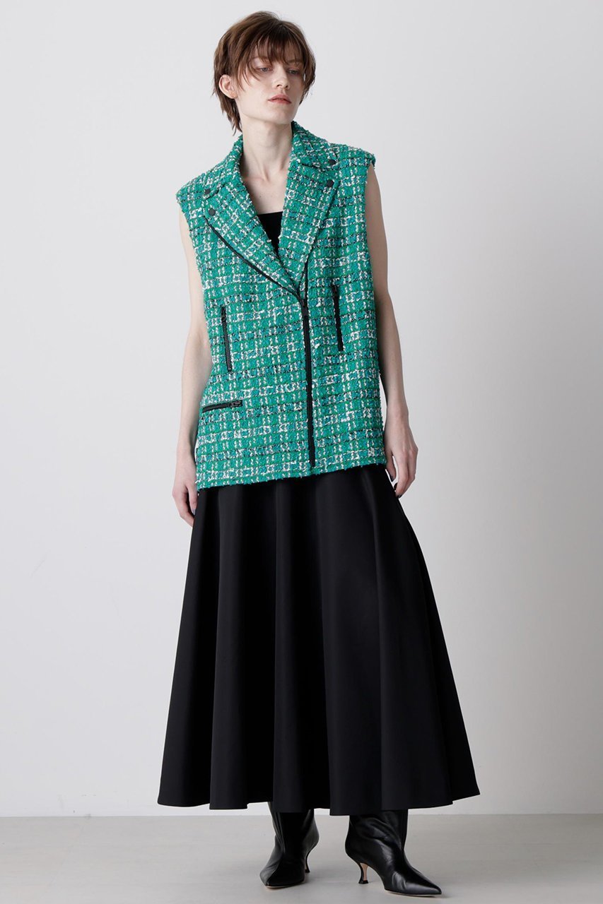 【ヒューエルミュージアム/hueLe Museum】の【hLM】LINTONツイードジレ 人気、トレンドファッション・服の通販 founy(ファニー) 　ファッション　Fashion　レディースファッション　Fashion for Women　アウター　Coat / Outerwear Collection　レディースジャケット・軽アウター　Jackets　おすすめ　Recommended / Our Picks　エレガント 上品　Elegant　クラシック　Classic, Timeless Style　ジャケット　Jacket, Outerwear　ツイード　Twill, Twill Weave　デニム　Denim, Jeans Material　other-3|ID: prp329100004884060 ipo3291000000036457600