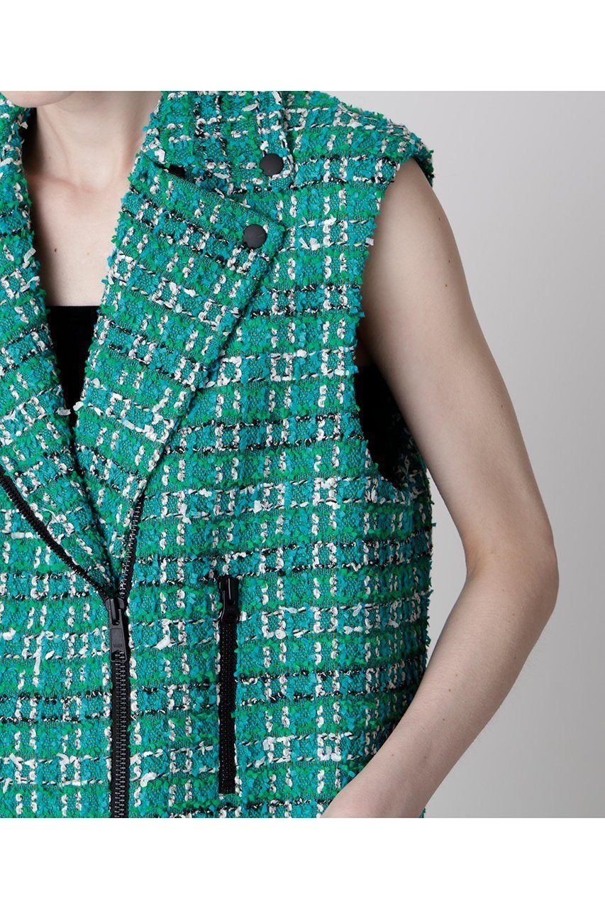 【ヒューエルミュージアム/hueLe Museum】の【hLM】LINTONツイードジレ 人気、トレンドファッション・服の通販 founy(ファニー) 　ファッション　Fashion　レディースファッション　Fashion for Women　アウター　Coat / Outerwear Collection　レディースジャケット・軽アウター　Jackets　おすすめ　Recommended / Our Picks　エレガント 上品　Elegant　クラシック　Classic, Timeless Style　ジャケット　Jacket, Outerwear　ツイード　Twill, Twill Weave　デニム　Denim, Jeans Material　other-7|ID: prp329100004884060 ipo3291000000036457609