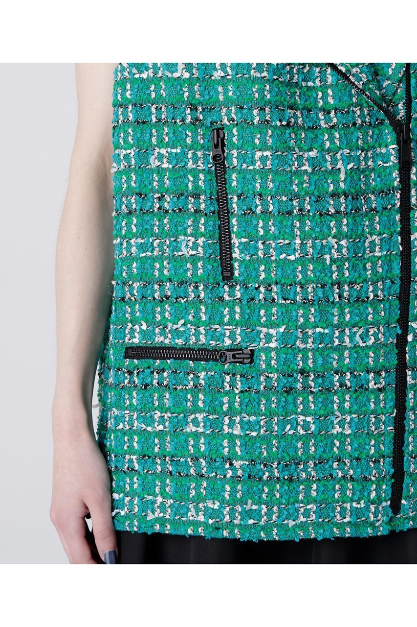 【ヒューエルミュージアム/hueLe Museum】の【hLM】LINTONツイードジレ 人気、トレンドファッション・服の通販 founy(ファニー) 　ファッション　Fashion　レディースファッション　Fashion for Women　アウター　Coat / Outerwear Collection　レディースジャケット・軽アウター　Jackets　おすすめ　Recommended / Our Picks　エレガント 上品　Elegant　クラシック　Classic, Timeless Style　ジャケット　Jacket, Outerwear　ツイード　Twill, Twill Weave　デニム　Denim, Jeans Material　other-8|ID: prp329100004884060 ipo3291000000036457611