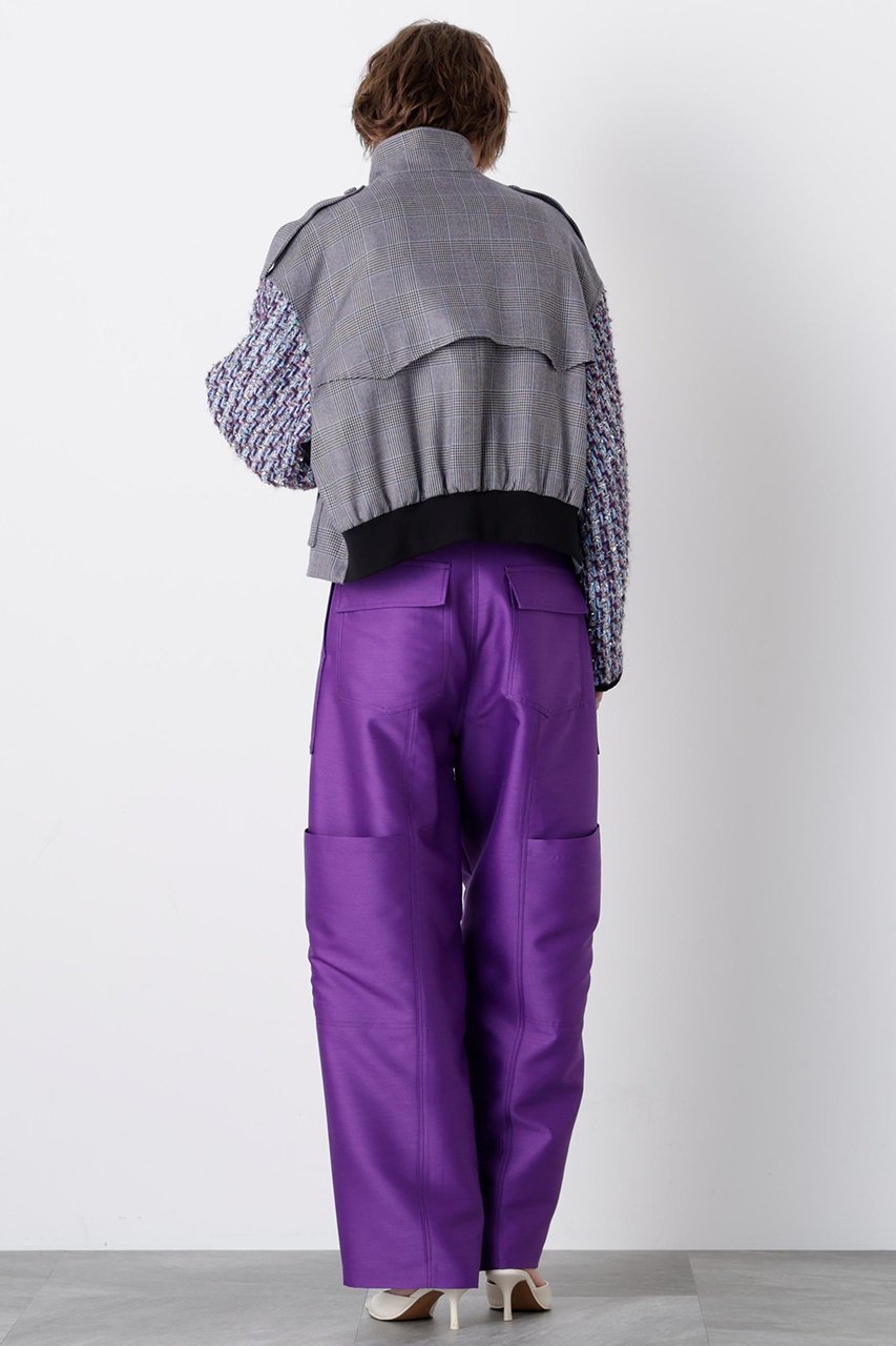 【ヒューエルミュージアム/hueLe Museum】の【STUMBLY】Tweed Sleeve Stand Zip UP JK 大人の最旬トレンドファッション＆コーディネート founy(ファウニー) 　ファッション　Fashion　レディースファッション　Fashion for Women　アウター　Coat / Outerwear Collection　レディースジャケット・軽アウター　Jackets　クラシカル　Classical, Vintage-Inspired　コーデュロイ　Corduroy, Cord Fabric　ジャケット　Jacket, Outerwear　チェック　Check, Plaid, Tartan　ツイード　Twill, Twill Weave　ブルゾン　Blouson, Bomber Jacket　ミリタリー　Military, Army Style　other-4|ID: prp329100004884068 ipo3291000000036457677