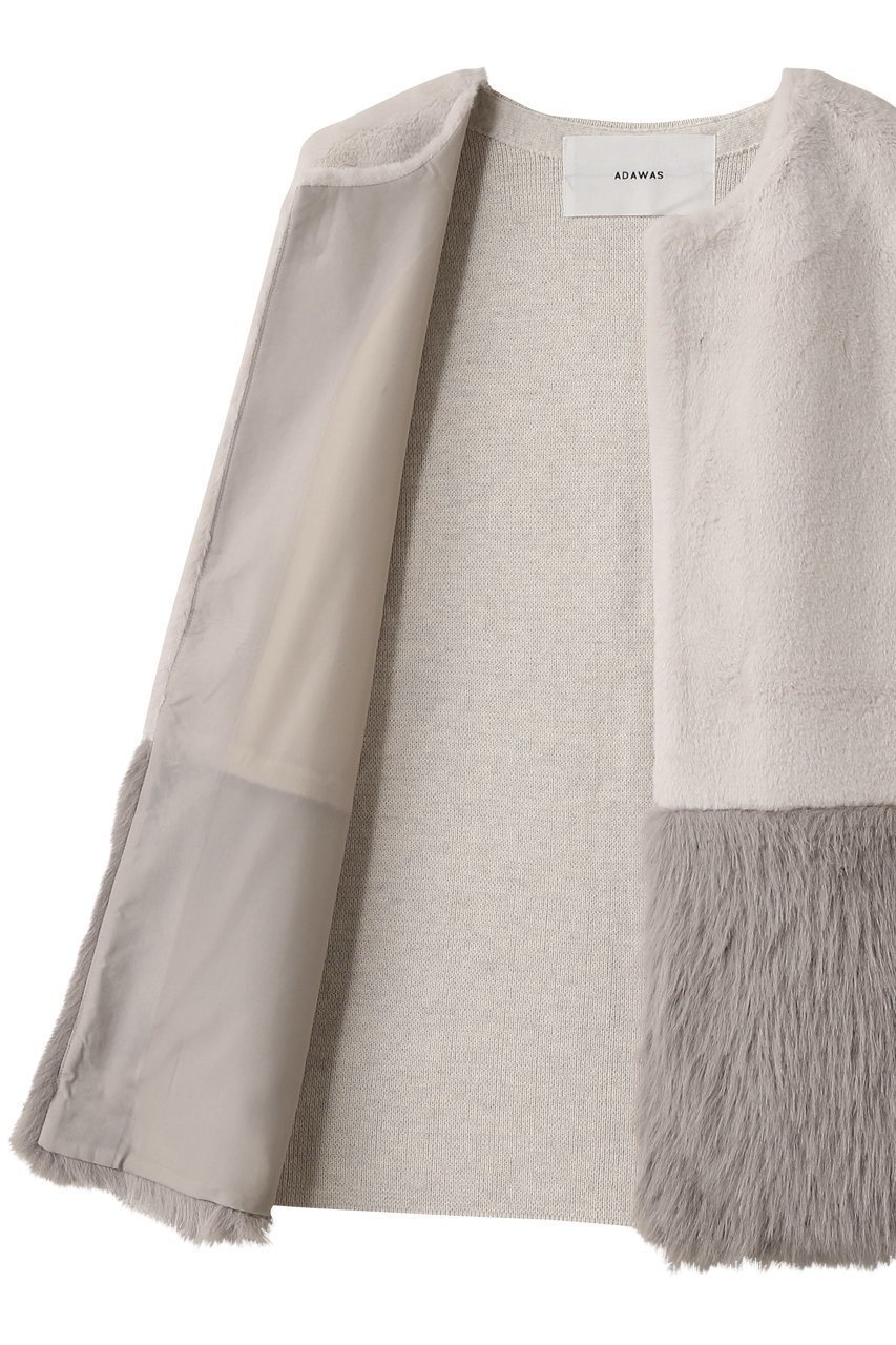 【アダワス/ADAWAS】のフェイクファー パネルベスト 人気、トレンドファッション・服の通販 founy(ファニー) 　ファッション　Fashion　レディースファッション　Fashion for Women　アウター　Coat / Outerwear Collection　レディースジャケット・軽アウター　Jackets　ジャケット　Jacket, Outerwear　バランス　Balance, Style Balance　フェイクファー　Faux Fur, Imitation Fur　フロント　Front, Front Design　ベスト　Vest, Waistcoat　ミドル　Middle Length, Mid Height　モダン　Modern, Contemporary　other-6|ID: prp329100004884076 ipo3291000000036457730