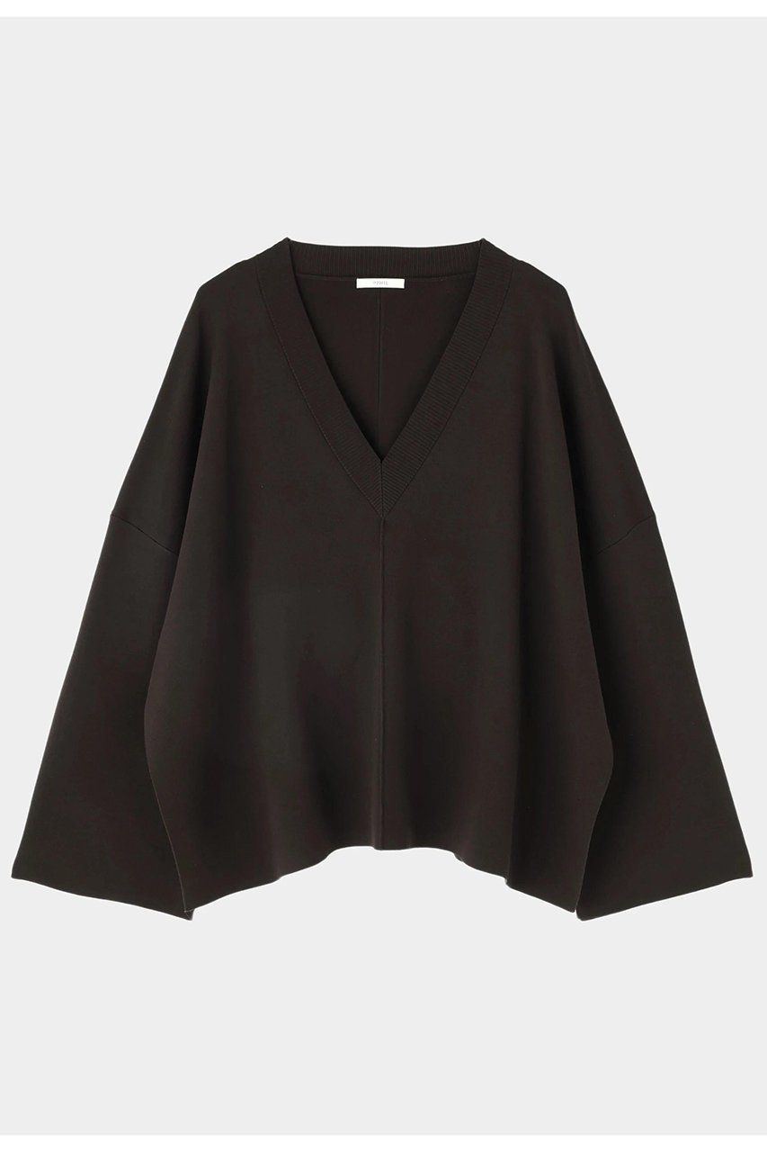 【ル フィル/LE PHIL】のオーバーサイズニットケーププルオーバー インテリア・キッズ・メンズ・レディースファッション・服の通販 founy(ファウニー) 　ファッション　Fashion　レディースファッション　Fashion for Women　トップス・カットソー　Cut & Sew Tops　ニット　Knit Tops & Sweaters　カジュアルプルオーバー・ニットトップス　Pullovers & Knit Tops / Casual Pullovers　インナー　Innerwear　カッティング　Cutting Detail　シンプル　Simple, Minimal　スリット　Slit, Slit Detail　スリーブ　Sleeve, Long Sleeve / Short Sleeve　フォルム　Silhouette, Form　ブラウン|ID: prp329100004884078 ipo3291000000036832451