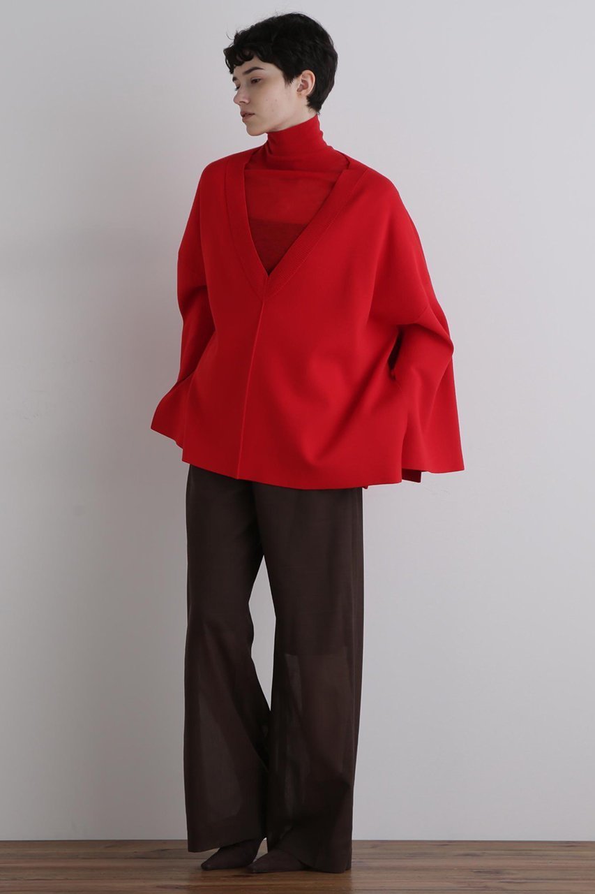 【ル フィル/LE PHIL】のオーバーサイズニットケーププルオーバー 人気、トレンドファッション・服の通販 founy(ファニー) 　ファッション　Fashion　レディースファッション　Fashion for Women　トップス・カットソー　Cut & Sew Tops　ニット　Knit Tops & Sweaters　カジュアルプルオーバー・ニットトップス　Pullovers & Knit Tops / Casual Pullovers　インナー　Innerwear　カッティング　Cutting Detail　シンプル　Simple, Minimal　スリット　Slit, Slit Detail　スリーブ　Sleeve, Long Sleeve / Short Sleeve　フォルム　Silhouette, Form　other-3|ID: prp329100004884079 ipo3291000000036457747