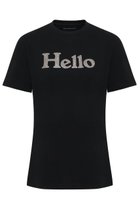 【マディソンブルー/MADISONBLUE】のHELLO TEE PARIS Tシャツ 人気、トレンドファッション・服の通販 founy(ファニー) ファッション Fashion レディースファッション Fashion for Women トップス・カットソー Cut & Sew Tops シャツ・ブラウス・オフィスカジュアル Elegant Blouses & Button-Ups ロングTシャツ・Tシャツ Longline T-Shirts & Tees カットソー・ベーシックTシャツ Cut-and-Sewn Tops / Stretch Tees & Basics グリッター Glitter, Sparkle ショート Short, Short Length ジャケット Jacket, Outerwear スリーブ Sleeve, Long Sleeve / Short Sleeve バランス Balance, Style Balance プリント Print, Printed Pattern 再入荷 Restock / Back in Stock thumbnail ブラック|ID: prp329100004884121 ipo3291000000036458081