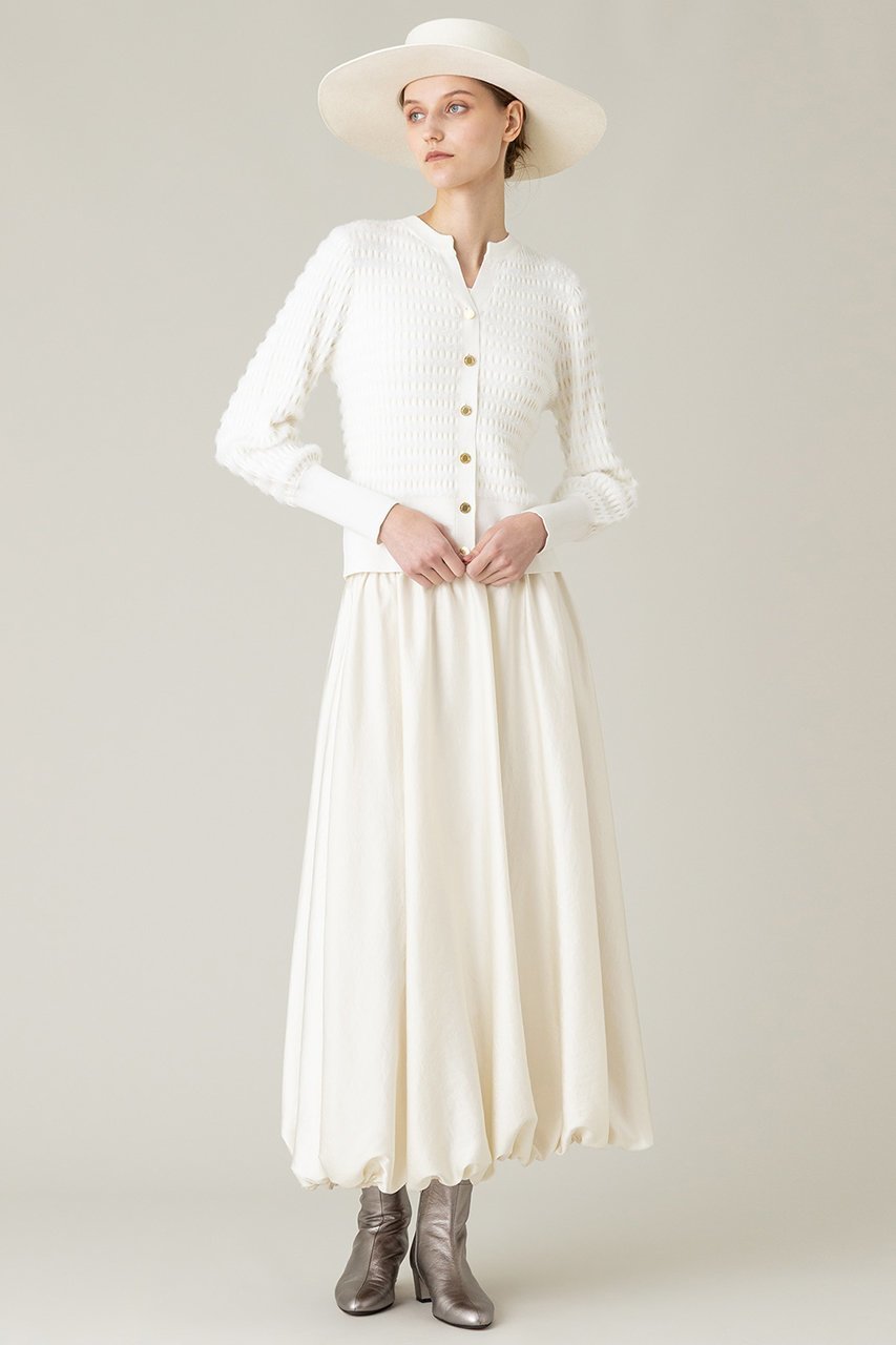 【アルアバイル/allureville】の【LOULOU WILLOUGHBY】フェザーリブボーダーカーディガン 人気、トレンドファッション・服の通販 founy(ファニー) 　ファッション　Fashion　レディースファッション　Fashion for Women　トップス・カットソー　Cut & Sew Tops　ニット　Knit Tops & Sweaters　カーディガン・羽織り　Layered Style Cardigans　カーディガン　Cardigan, Knitwear　フェザーヤーン　Feather Yarn, Fluffy Yarn　フロント　Front, Front Design　ボトム　Bottoms, Lower Wear　ボーダー　Border, Stripe　ワイド　Wide, Wide Fit　other-8|ID: prp329100004884193 ipo3291000000036458575