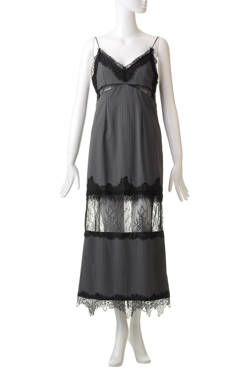 【プランク プロジェクト/PRANK PROJECT】のストライプレースキャミワンピ / Striped Lace Cami Onepiece 人気、トレンドファッション・服の通販 founy(ファニー) 　ファッション　Fashion　レディースファッション　Fashion for Women　ワンピース　Dresses　キャミソールワンピース　Camisole Dresses　チュニック　Tunic Tops & Dresses　おすすめ　Recommended / Our Picks　ストライプ　Stripe, Striped Pattern　ストレート　Straight, Straight Cut　チュニック　Tunic, Long Top　マニッシュ　Mannish, Boyish　レース　Lace, Lace Fabric　ロング　Long, Long-Length　other-2|ID: prp329100004884293 ipo3291000000036459275