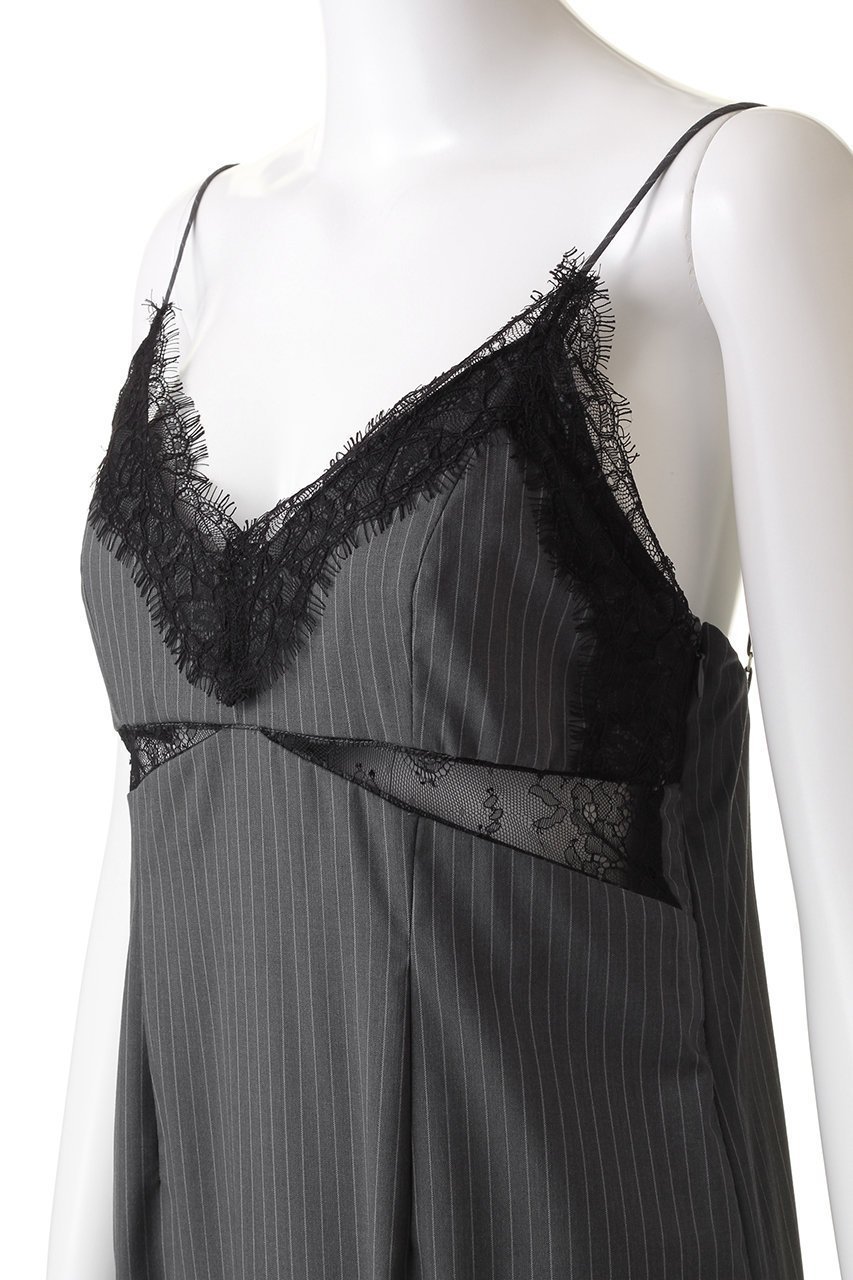 【プランク プロジェクト/PRANK PROJECT】のストライプレースキャミワンピ / Striped Lace Cami Onepiece 人気、トレンドファッション・服の通販 founy(ファニー) 　ファッション　Fashion　レディースファッション　Fashion for Women　ワンピース　Dresses　キャミソールワンピース　Camisole Dresses　チュニック　Tunic Tops & Dresses　おすすめ　Recommended / Our Picks　ストライプ　Stripe, Striped Pattern　ストレート　Straight, Straight Cut　チュニック　Tunic, Long Top　マニッシュ　Mannish, Boyish　レース　Lace, Lace Fabric　ロング　Long, Long-Length　other-5|ID: prp329100004884293 ipo3291000000036459278