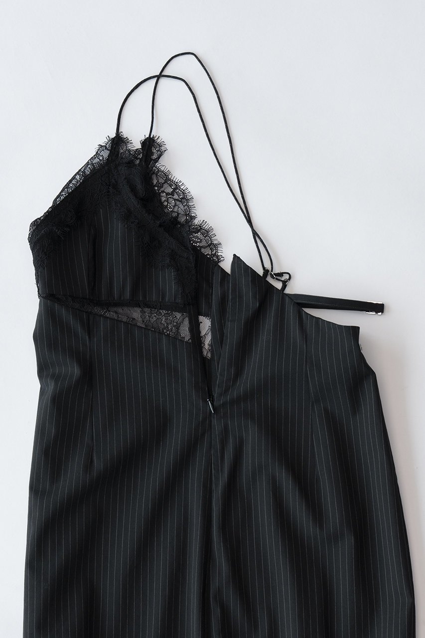 【プランク プロジェクト/PRANK PROJECT】のストライプレースキャミワンピ / Striped Lace Cami Onepiece 人気、トレンドファッション・服の通販 founy(ファニー) 　ファッション　Fashion　レディースファッション　Fashion for Women　ワンピース　Dresses　キャミソールワンピース　Camisole Dresses　チュニック　Tunic Tops & Dresses　おすすめ　Recommended / Our Picks　ストライプ　Stripe, Striped Pattern　ストレート　Straight, Straight Cut　チュニック　Tunic, Long Top　マニッシュ　Mannish, Boyish　レース　Lace, Lace Fabric　ロング　Long, Long-Length　other-6|ID: prp329100004884293 ipo3291000000036459279