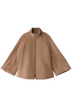 【アルアバイル/allureville】の【Loulou Willoughby】シャルムビーバーケープ風コート 人気、トレンドファッション・服の通販 founy(ファニー) ファッション Fashion レディースファッション Fashion for Women アウター Coat / Outerwear Collection コート・ロングコート・ピーコート Long Coats, Peacoats & More ショート Short, Short Length スリット Slit, Slit Detail スリーブ Sleeve, Long Sleeve / Short Sleeve フロント Front, Front Design エレガント 上品 Elegant thumbnail キャメル|ID: prp329100004884321 ipo3291000000036459626
