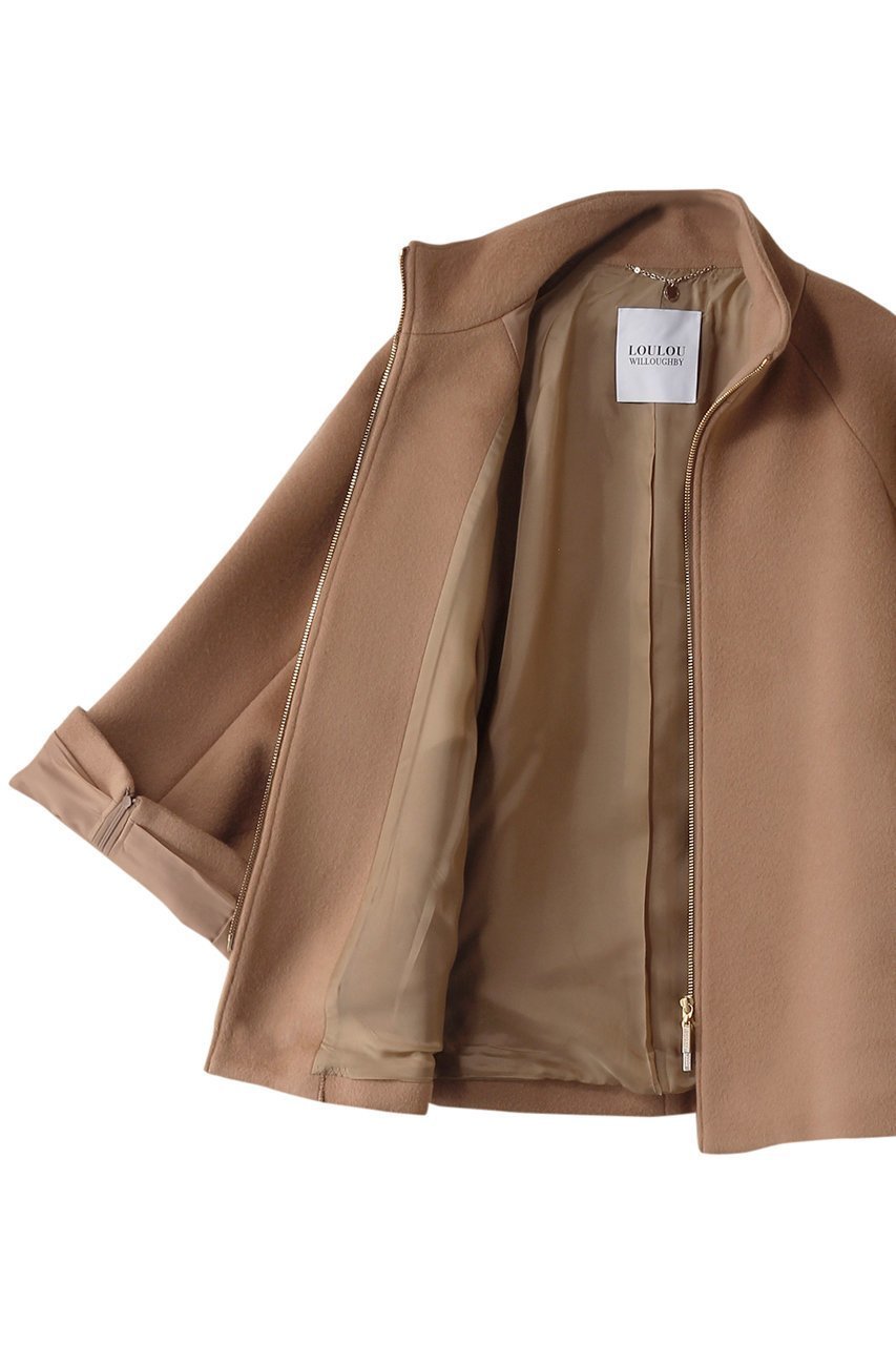 【アルアバイル/allureville】の【Loulou Willoughby】シャルムビーバーケープ風コート 人気、トレンドファッション・服の通販 founy(ファニー) ファッション Fashion レディースファッション Fashion for Women アウター Coat / Outerwear Collection コート・ロングコート・ピーコート Long Coats, Peacoats & More ショート Short, Short Length スリット Slit, Slit Detail スリーブ Sleeve, Long Sleeve / Short Sleeve フロント Front, Front Design エレガント 上品 Elegant other-7|ID: prp329100004884321 ipo3291000000036459633