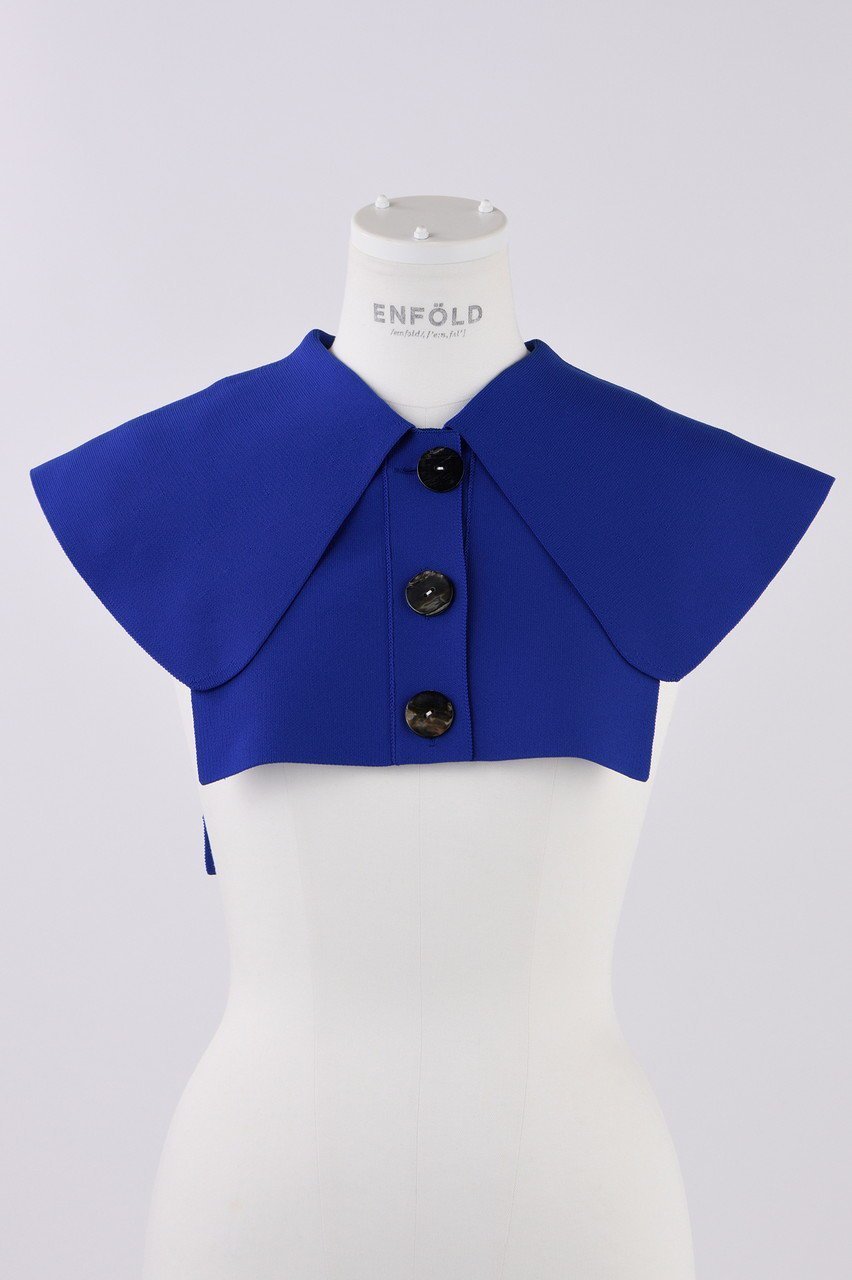 【エンフォルド/ENFOLD】のニットカラーパーツ インテリア・キッズ・メンズ・レディースファッション・服の通販 founy(ファウニー) 　ファッション　Fashion　レディースファッション　Fashion for Women　アウター　Coat / Outerwear Collection　レディースジャケット・軽アウター　Jackets　ジャケット　Jacket, Outerwear　ネックレス　Necklace, Pendant Necklace　ベスト　Vest, Waistcoat　洗える　Machine Washable　ブルー|ID: prp329100004884386 ipo3291000000036797465