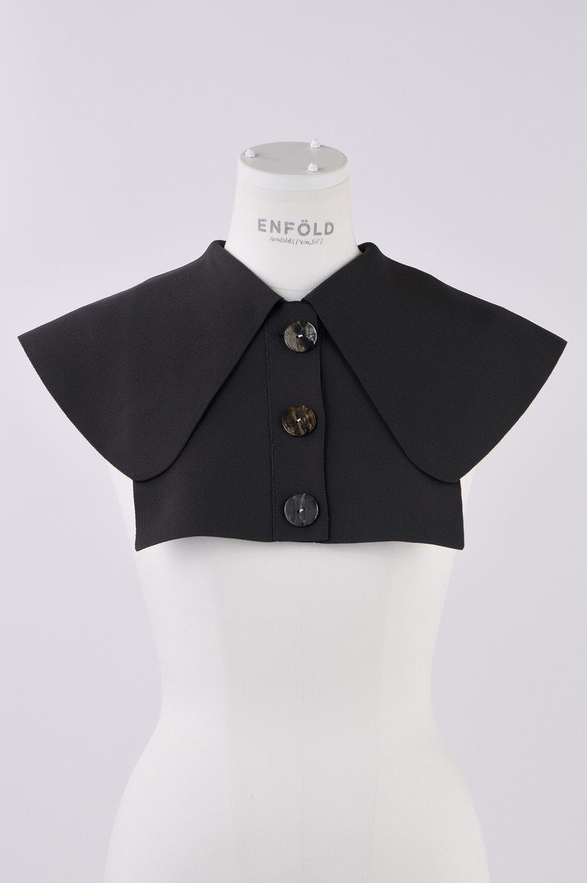 【エンフォルド/ENFOLD】のニットカラーパーツ インテリア・キッズ・メンズ・レディースファッション・服の通販 founy(ファウニー) 　ファッション　Fashion　レディースファッション　Fashion for Women　アウター　Coat / Outerwear Collection　レディースジャケット・軽アウター　Jackets　ジャケット　Jacket, Outerwear　ネックレス　Necklace, Pendant Necklace　ベスト　Vest, Waistcoat　洗える　Machine Washable　ダークグレー|ID: prp329100004884386 ipo3291000000036797466