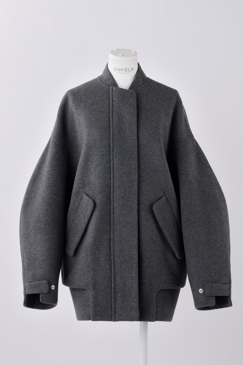 【エンフォルド/ENFOLD】のLAMBSメルトン スタジャン JK/ブルゾン インテリア・キッズ・メンズ・レディースファッション・服の通販 founy(ファウニー) 　ファッション　Fashion　レディースファッション　Fashion for Women　アウター　Coat / Outerwear Collection　レディースジャケット・軽アウター　Jackets　ブルゾンジャケット・スポーティアウター　Blouson Jackets　エレガント 上品　Elegant　ジャケット　Jacket, Outerwear　フォルム　Silhouette, Form　ブルゾン　Blouson, Bomber Jacket　メルトン　Melton, Heavy Wool　チャコールグレー|ID: prp329100004884388 ipo3291000000036460213