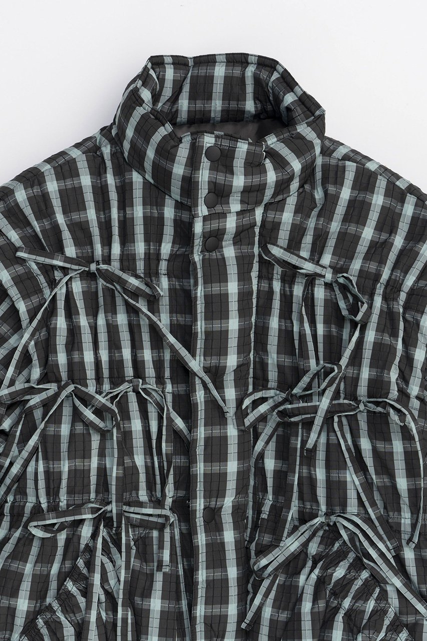 【メゾンスペシャル/MAISON SPECIAL】の2way Checkered Ribbon Puffer Jacket/2WAYチェックリボンパッファージャケット 人気、トレンドファッション・服の通販 founy(ファニー) 　ファッション　Fashion　レディースファッション　Fashion for Women　アウター　Coat / Outerwear Collection　レディースジャケット・軽アウター　Jackets　秋　Autumn　ジャケット　Jacket, Outerwear　タフタ　Taffeta, Structured Fabric　チェック　Check, Plaid, Tartan　トレンド　Trend, Trending Now　ベスト　Vest, Waistcoat　ボトム　Bottoms, Lower Wear　防寒　Cold Protection, Winter-Ready　無地　Plain, Solid Color　リボン　Ribbon, Bow　おすすめ　Recommended / Our Picks　other-2|ID: prp329100004884391 ipo3291000000036460239