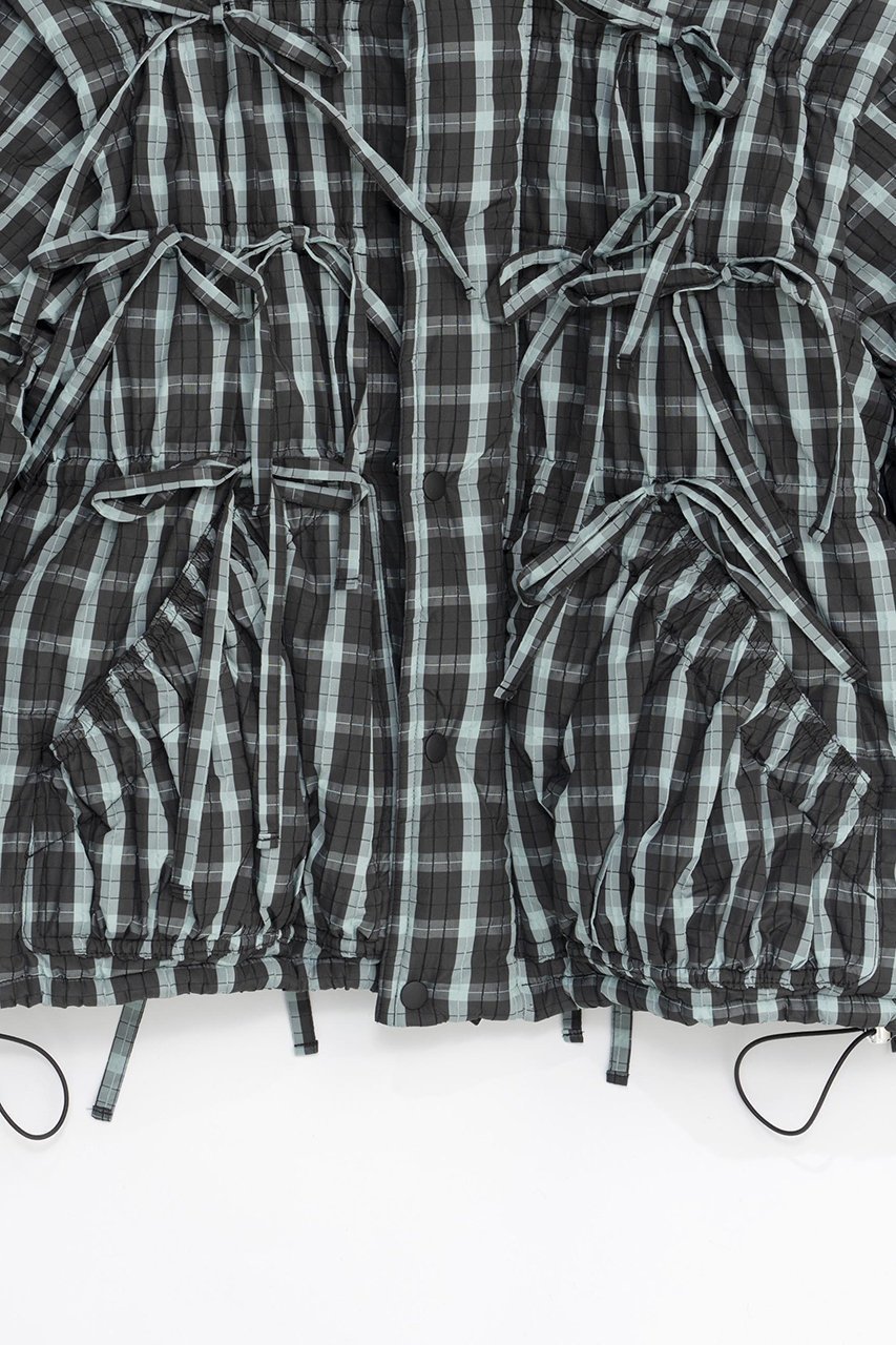 【メゾンスペシャル/MAISON SPECIAL】の2way Checkered Ribbon Puffer Jacket/2WAYチェックリボンパッファージャケット 人気、トレンドファッション・服の通販 founy(ファニー) 　ファッション　Fashion　レディースファッション　Fashion for Women　アウター　Coat / Outerwear Collection　レディースジャケット・軽アウター　Jackets　秋　Autumn　ジャケット　Jacket, Outerwear　タフタ　Taffeta, Structured Fabric　チェック　Check, Plaid, Tartan　トレンド　Trend, Trending Now　ベスト　Vest, Waistcoat　ボトム　Bottoms, Lower Wear　防寒　Cold Protection, Winter-Ready　無地　Plain, Solid Color　リボン　Ribbon, Bow　おすすめ　Recommended / Our Picks　other-4|ID: prp329100004884391 ipo3291000000036460241
