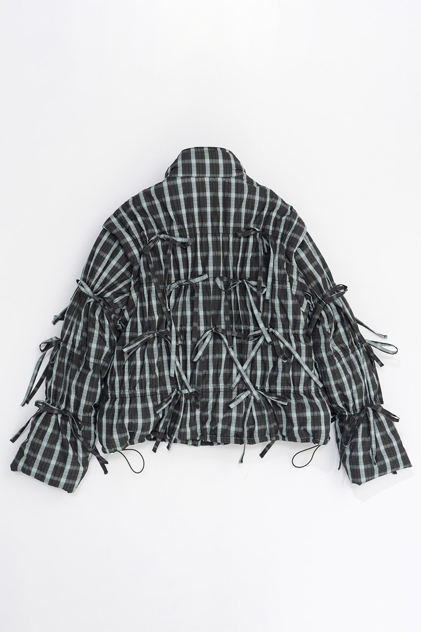 【メゾンスペシャル/MAISON SPECIAL】の2way Checkered Ribbon Puffer Jacket/2WAYチェックリボンパッファージャケット 人気、トレンドファッション・服の通販 founy(ファニー) 　ファッション　Fashion　レディースファッション　Fashion for Women　アウター　Coat / Outerwear Collection　レディースジャケット・軽アウター　Jackets　秋　Autumn　ジャケット　Jacket, Outerwear　タフタ　Taffeta, Structured Fabric　チェック　Check, Plaid, Tartan　トレンド　Trend, Trending Now　ベスト　Vest, Waistcoat　ボトム　Bottoms, Lower Wear　防寒　Cold Protection, Winter-Ready　無地　Plain, Solid Color　リボン　Ribbon, Bow　おすすめ　Recommended / Our Picks　other-6|ID: prp329100004884391 ipo3291000000036460243