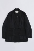 【プランク プロジェクト/PRANK PROJECT】のシースルーサテンコンビジャケット / See-through Satin Combi Jacket BLK(ブラック)|ID: prp329100004884403 ipo3291000000036460333