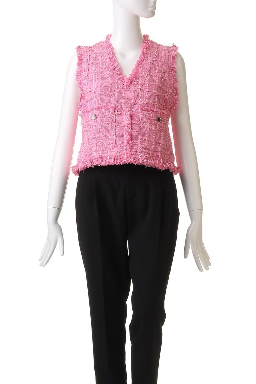 【メゾンスペシャル/MAISON SPECIAL】のTweed Short Length Vest/ツイードショートベスト 人気、トレンドファッション・服の通販 founy(ファニー) 　ファッション　Fashion　レディースファッション　Fashion for Women　アウター　Coat / Outerwear Collection　レディースジャケット・軽アウター　Jackets　インナー　Innerwear　サマー　Summer, Summer Style　ジャケット　Jacket, Outerwear　ダウン　Down, Puffer　ツイード　Twill, Twill Weave　フリンジ　Fringe, Tassel　ベスト　Vest, Waistcoat　エレガント 上品　Elegant　夏　Summer　春　Spring　other-2|ID: prp329100004884413 ipo3291000000036460417