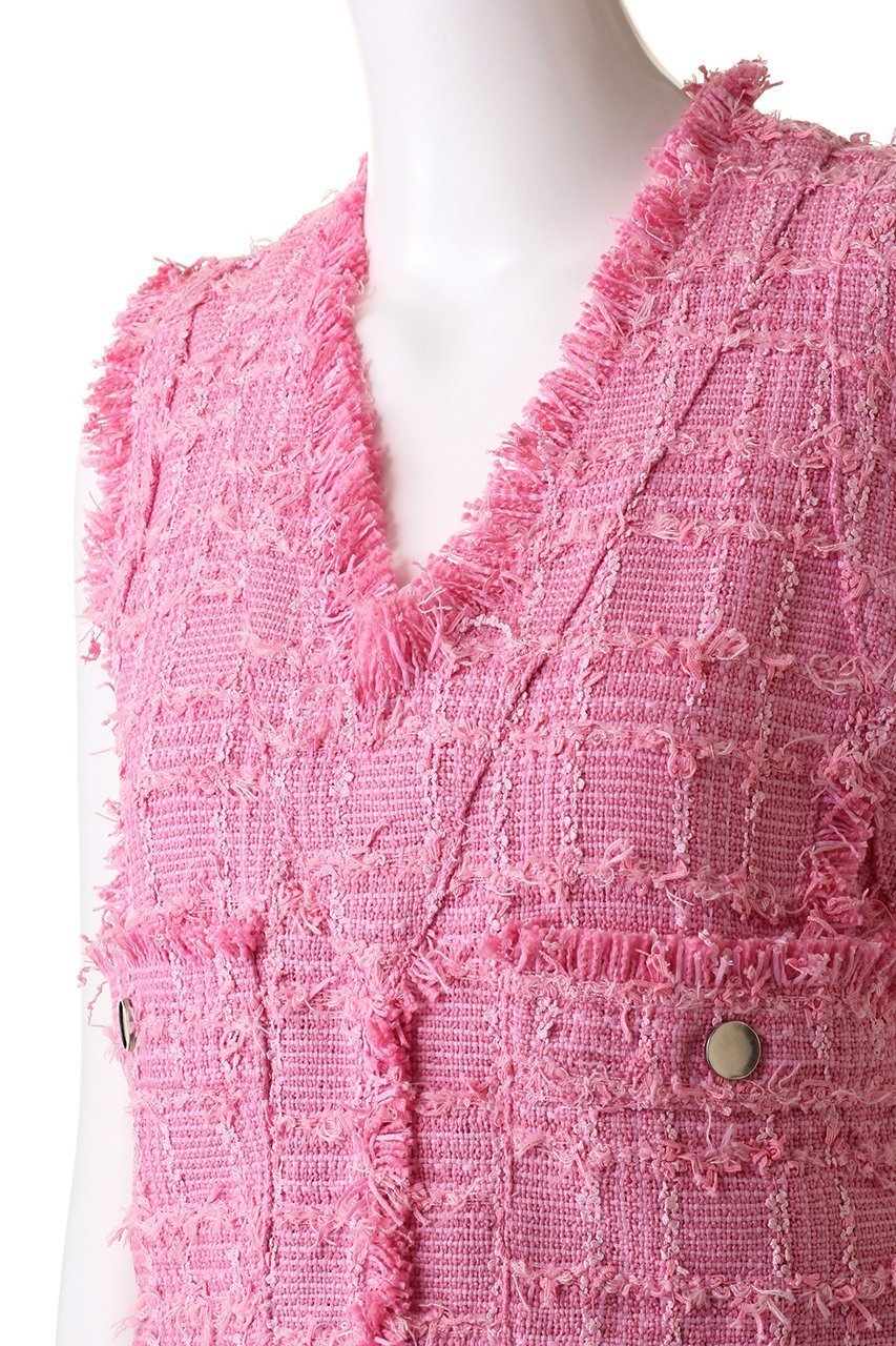 【メゾンスペシャル/MAISON SPECIAL】のTweed Short Length Vest/ツイードショートベスト 人気、トレンドファッション・服の通販 founy(ファニー) 　ファッション　Fashion　レディースファッション　Fashion for Women　アウター　Coat / Outerwear Collection　レディースジャケット・軽アウター　Jackets　インナー　Innerwear　サマー　Summer, Summer Style　ジャケット　Jacket, Outerwear　ダウン　Down, Puffer　ツイード　Twill, Twill Weave　フリンジ　Fringe, Tassel　ベスト　Vest, Waistcoat　エレガント 上品　Elegant　夏　Summer　春　Spring　other-5|ID: prp329100004884413 ipo3291000000036460420