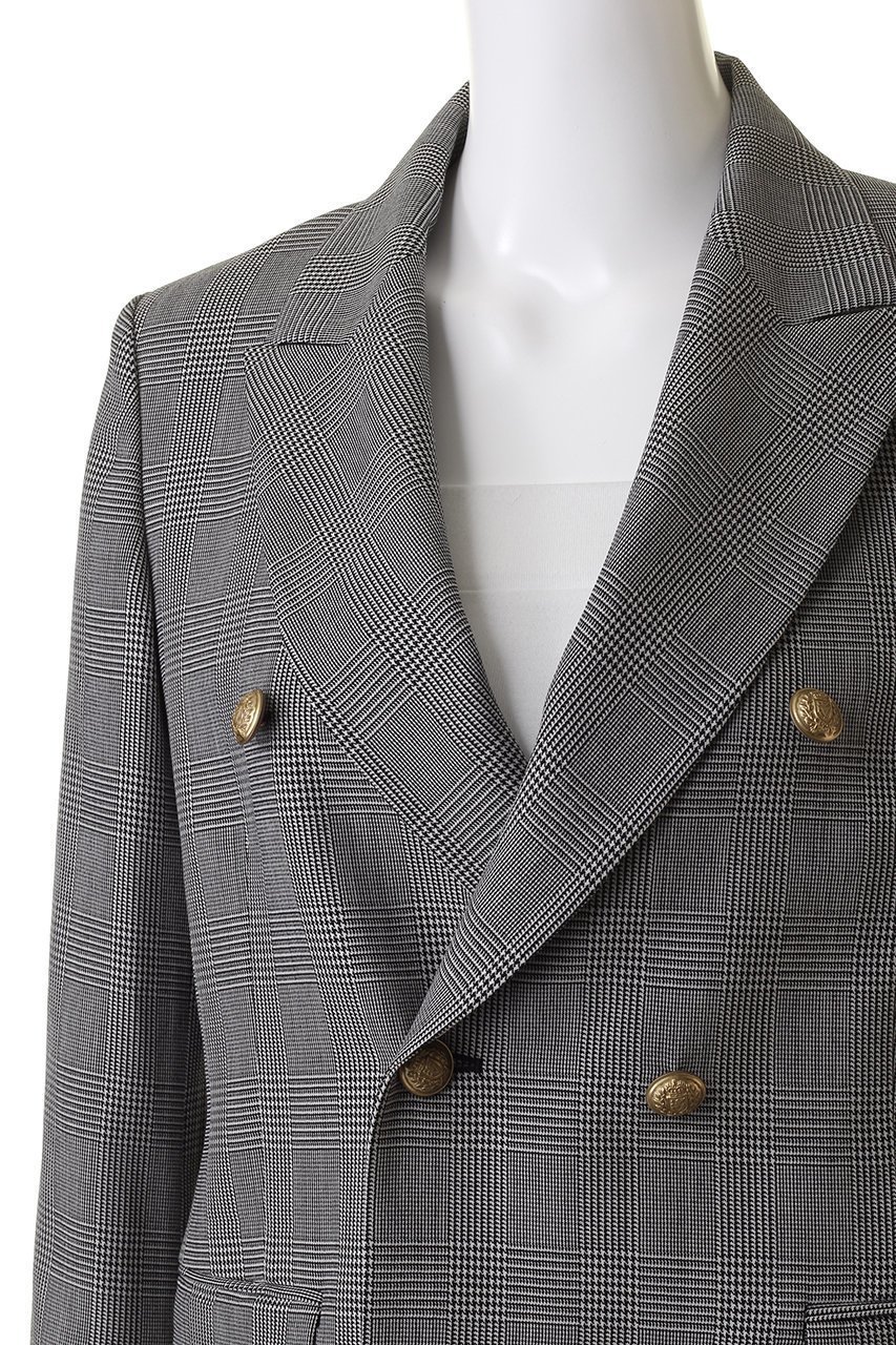 【ウィムガゼット/Whim Gazette】のダブルボタンジャケット 人気、トレンドファッション・服の通販 founy(ファニー) 　ファッション　Fashion　レディースファッション　Fashion for Women　アウター　Coat / Outerwear Collection　レディースジャケット・軽アウター　Jackets　クラシカル　Classical, Vintage-Inspired　シルバー　Silver, Metallic Silver　ジャケット　Jacket, Outerwear　ストライプ　Stripe, Striped Pattern　セットアップ　Set-Up, Coordinated Outfit　チェック　Check, Plaid, Tartan　定番　Standard, Basic Item　無地　Plain, Solid Color　レオパード　Leopard, Animal Print　おすすめ　Recommended / Our Picks　エレガント 上品　Elegant　other-5|ID: prp329100004884414 ipo3291000000036460429