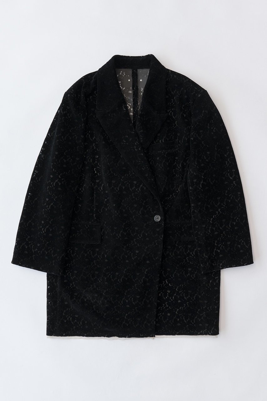 【プランク プロジェクト/PRANK PROJECT】のベロアレースジャケット / Velour Lace jacket 人気、トレンドファッション・服の通販 founy(ファニー) 　ファッション　Fashion　レディースファッション　Fashion for Women　アウター　Coat / Outerwear Collection　レディースジャケット・軽アウター　Jackets　ジャケット　Jacket, Outerwear　スラックス　Slacks, Dress Pants　チュール　Tulip, Tulip Motif　デニム　Denim, Jeans Material　マニッシュ　Mannish, Boyish　レース　Lace, Lace Fabric　 other-1|ID: prp329100004884418 ipo3291000000036460457