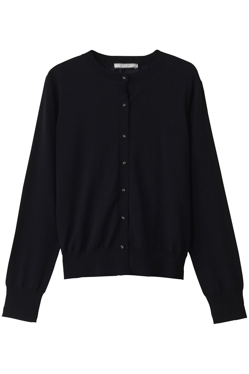 【ベイジ,/BEIGE,】のNADIA(ナディア)/バックオーガンジークルーネックカーディガン インテリア・キッズ・メンズ・レディースファッション・服の通販 founy(ファニー) 　ファッション　Fashion　レディースファッション　Fashion for Women　トップス・カットソー　Cut & Sew Tops　ニット　Knit Tops & Sweaters　カーディガン・羽織り　Layered Style Cardigans　エアリー　Airy Texture　オーガンジー　Organza Fabric　カーディガン　Cardigan, Knitwear　エレガント 上品　Elegant　夏　Summer　定番　Standard, Basic Item　春　Spring　S/S・春夏　SS, Spring/Summer, Warm Season　Navy|ID: prp329100004884427 ipo3291000000036460616