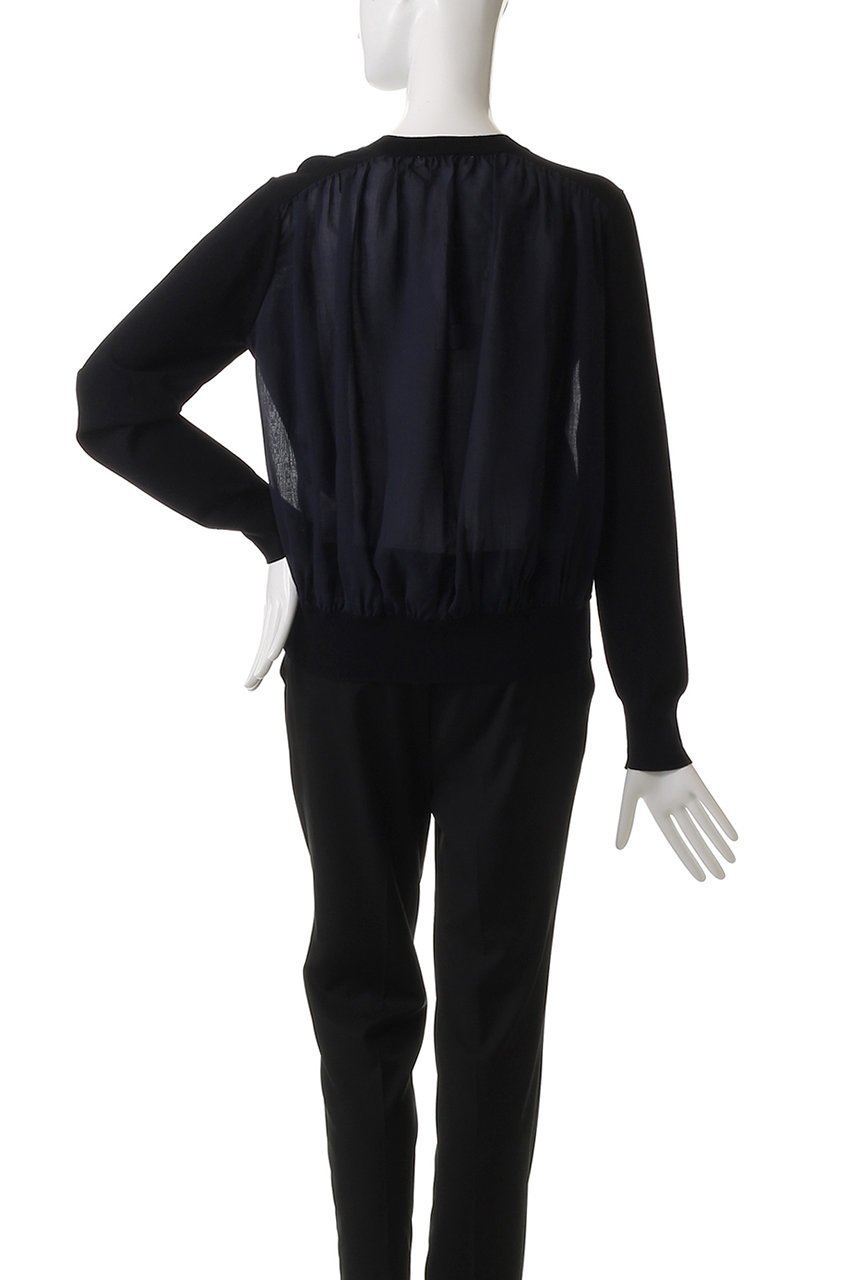 【ベイジ,/BEIGE,】のNADIA(ナディア)/バックオーガンジークルーネックカーディガン 人気、トレンドファッション・服の通販 founy(ファニー) 　ファッション　Fashion　レディースファッション　Fashion for Women　トップス・カットソー　Cut & Sew Tops　ニット　Knit Tops & Sweaters　カーディガン・羽織り　Layered Style Cardigans　エアリー　Airy Texture　オーガンジー　Organza Fabric　カーディガン　Cardigan, Knitwear　エレガント 上品　Elegant　夏　Summer　定番　Standard, Basic Item　春　Spring　S/S・春夏　SS, Spring/Summer, Warm Season　other-4|ID: prp329100004884427 ipo3291000000036460619