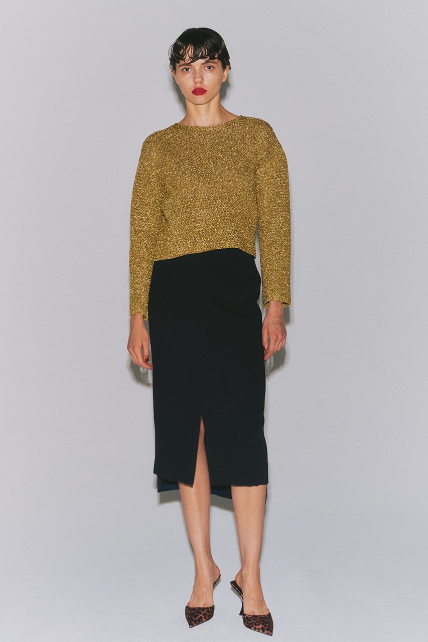 【ルームエイト/Room no.8】の【Room no.8 BLACK】LAME ドロップニットカーディガン 人気、トレンドファッション・服の通販 founy(ファニー) 　ファッション　Fashion　レディースファッション　Fashion for Women　トップス・カットソー　Cut & Sew Tops　ニット　Knit Tops & Sweaters　カーディガン・羽織り　Layered Style Cardigans　カーディガン　Cardigan, Knitwear　シンプル　Simple, Minimal　バランス　Balance, Style Balance　フロント　Front, Front Design　other-6|ID: prp329100004884428 ipo3291000000036460630