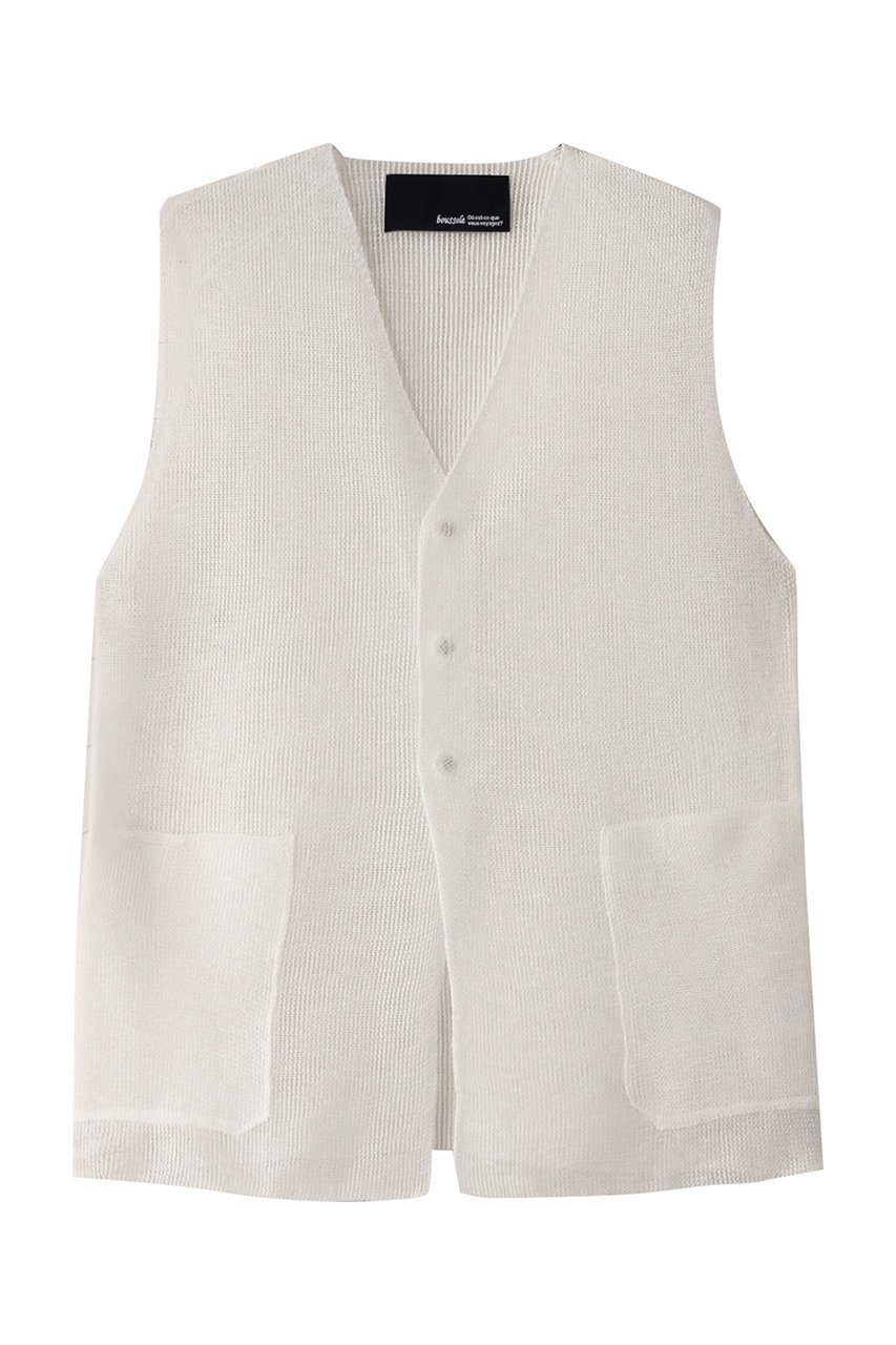 【エリオポール/heliopole】の【boussole】シアーニットベスト インテリア・キッズ・メンズ・レディースファッション・服の通販 founy(ファニー) 　ファッション　Fashion　レディースファッション　Fashion for Women　トップス・カットソー　Cut & Sew Tops　ニット　Knit Tops & Sweaters　ベスト&ジレ / 重ね着スタイル　Vests & Gilets　カジュアルプルオーバー・ニットトップス　Pullovers & Knit Tops / Casual Pullovers　シンプル　Simple, Minimal　トレンド　Trend, Trending Now　リネン　Linen, Linen Fabric　夏　Summer　春　Spring　S/S・春夏　SS, Spring/Summer, Warm Season　ホワイト|ID: prp329100004884437 ipo3291000000036460705