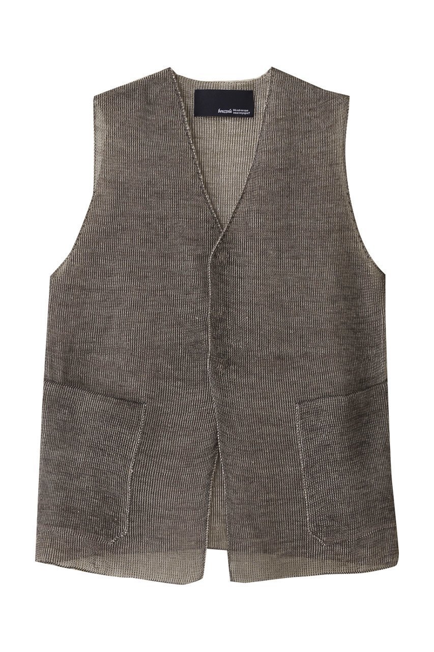 【エリオポール/heliopole】の【boussole】シアーニットベスト インテリア・キッズ・メンズ・レディースファッション・服の通販 founy(ファニー) 　ファッション　Fashion　レディースファッション　Fashion for Women　トップス・カットソー　Cut & Sew Tops　ニット　Knit Tops & Sweaters　ベスト&ジレ / 重ね着スタイル　Vests & Gilets　カジュアルプルオーバー・ニットトップス　Pullovers & Knit Tops / Casual Pullovers　シンプル　Simple, Minimal　トレンド　Trend, Trending Now　リネン　Linen, Linen Fabric　夏　Summer　春　Spring　S/S・春夏　SS, Spring/Summer, Warm Season　ベージュ|ID: prp329100004884437 ipo3291000000036460706