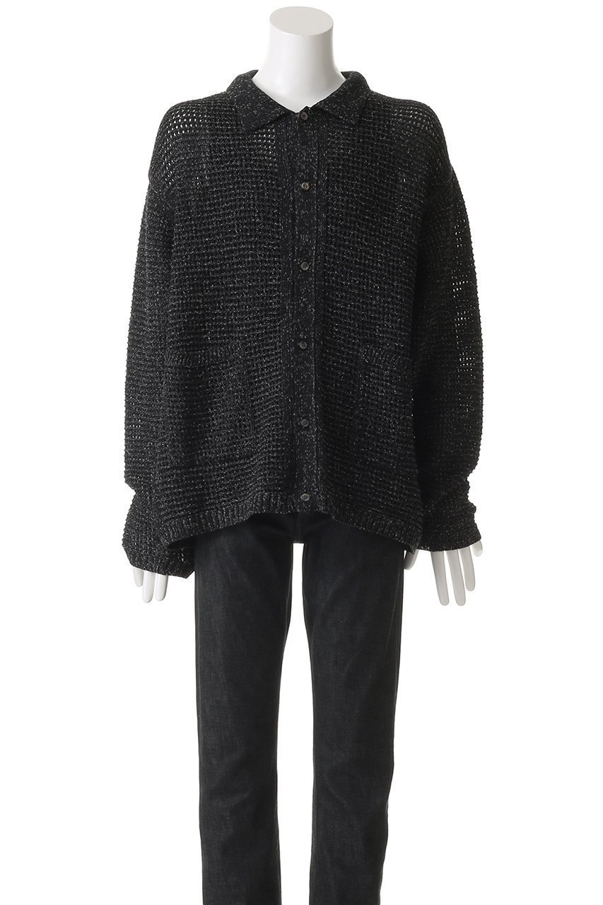 【ヨーク/YOKE】の【UNISEX】MESH KNITTED シャツ カーディガン 大人の最旬トレンドファッション＆コーディネート founy(ファウニー) 　ファッション　Fashion　レディースファッション　Fashion for Women　トップス・カットソー　Cut & Sew Tops　ニット　Knit Tops & Sweaters　カーディガン・羽織り　Layered Style Cardigans　シャツ・ブラウス・オフィスカジュアル　Elegant Blouses & Button-Ups　ユニセックス　Unisex, Genderless　カーディガン　Cardigan, Knitwear　リラックス　Relax, Relaxed Fit　定番　Standard, Basic Item　other-2|ID: prp329100004884439 ipo3291000000036509177