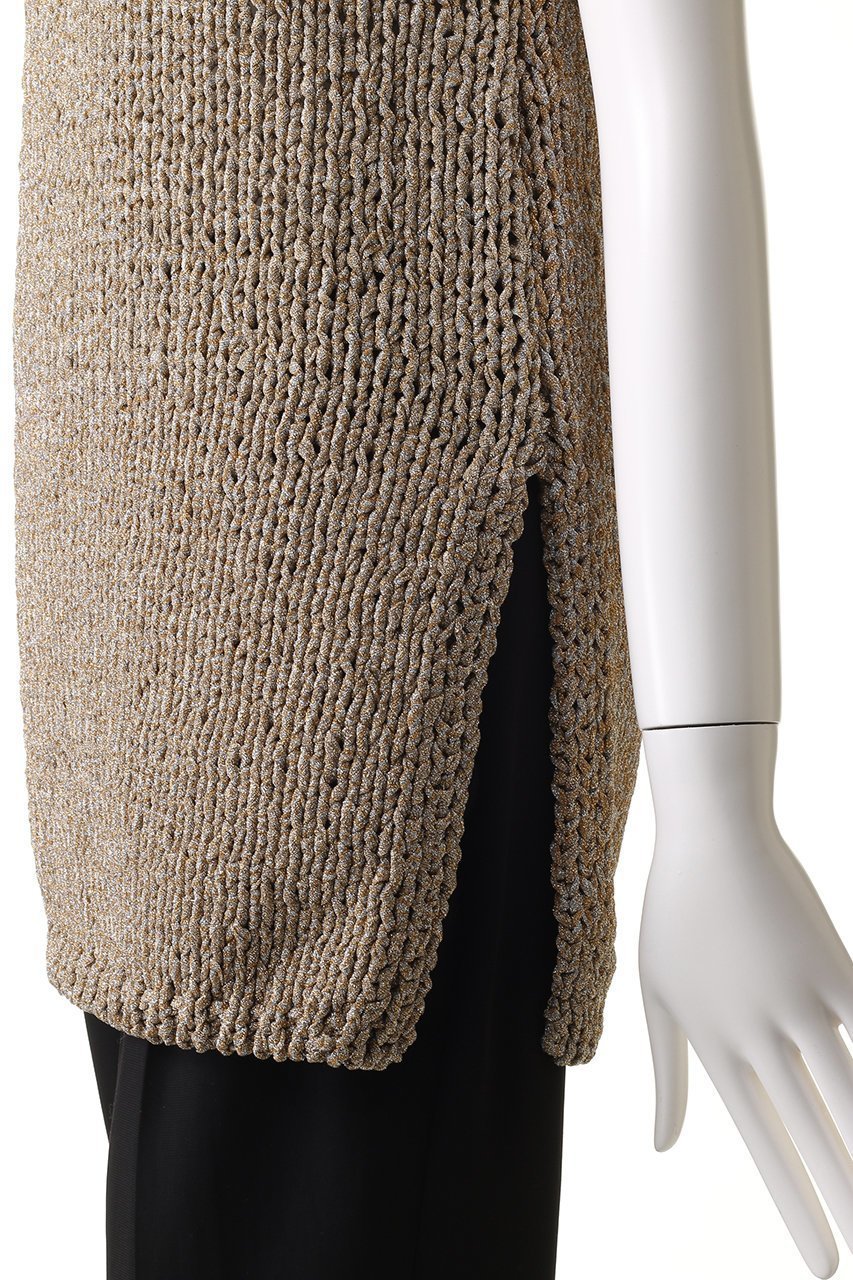 【オブリオ/AUBRIOT】のラメヤーンタンクトップ 人気、トレンドファッション・服の通販 founy(ファニー) ファッション Fashion レディースファッション Fashion for Women トップス・カットソー Cut & Sew Tops ニット Knit Tops & Sweaters カジュアルプルオーバー・ニットトップス Pullovers & Knit Tops / Casual Pullovers ジュエル Jewel, Gemstone ストレート Straight, Straight Cut スリット Slit, Slit Detail タンク Tank Top, Sleeveless Top フィット Fit, Slim Fit other-5|ID: prp329100004884441 ipo3291000000036460742