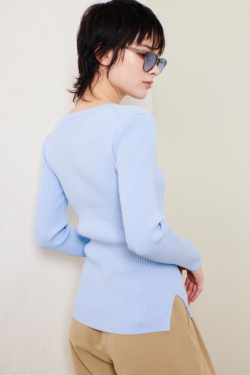 【アルアバイル/allureville】のリブキリカエデザインプルオーバー 人気、トレンドファッション・服の通販 founy(ファニー) 　ファッション　Fashion　レディースファッション　Fashion for Women　トップス・カットソー　Cut & Sew Tops　ニット　Knit Tops & Sweaters　カジュアルプルオーバー・ニットトップス　Pullovers & Knit Tops / Casual Pullovers　インナー　Innerwear　シンプル　Simple, Minimal　エレガント 上品　Elegant　other-8|ID: prp329100004884446 ipo3291000000036460783