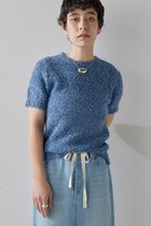 【ウィムガゼット/Whim Gazette】のハンソデTWEEDYニットプルオーバー 人気、トレンドファッション・服の通販 founy(ファニー) ファッション Fashion レディースファッション Fashion for Women トップス・カットソー Cut & Sew Tops ニット Knit Tops & Sweaters カジュアルプルオーバー・ニットトップス Pullovers & Knit Tops / Casual Pullovers コンパクト Compact, Small Size ストレッチ Stretch, Stretchy Fabric ツイード Twill, Twill Weave トレンド Trend, Trending Now 半袖 Short Sleeve, Half Sleeve thumbnail サックスブルー|ID: prp329100004884447 ipo3291000000036460786