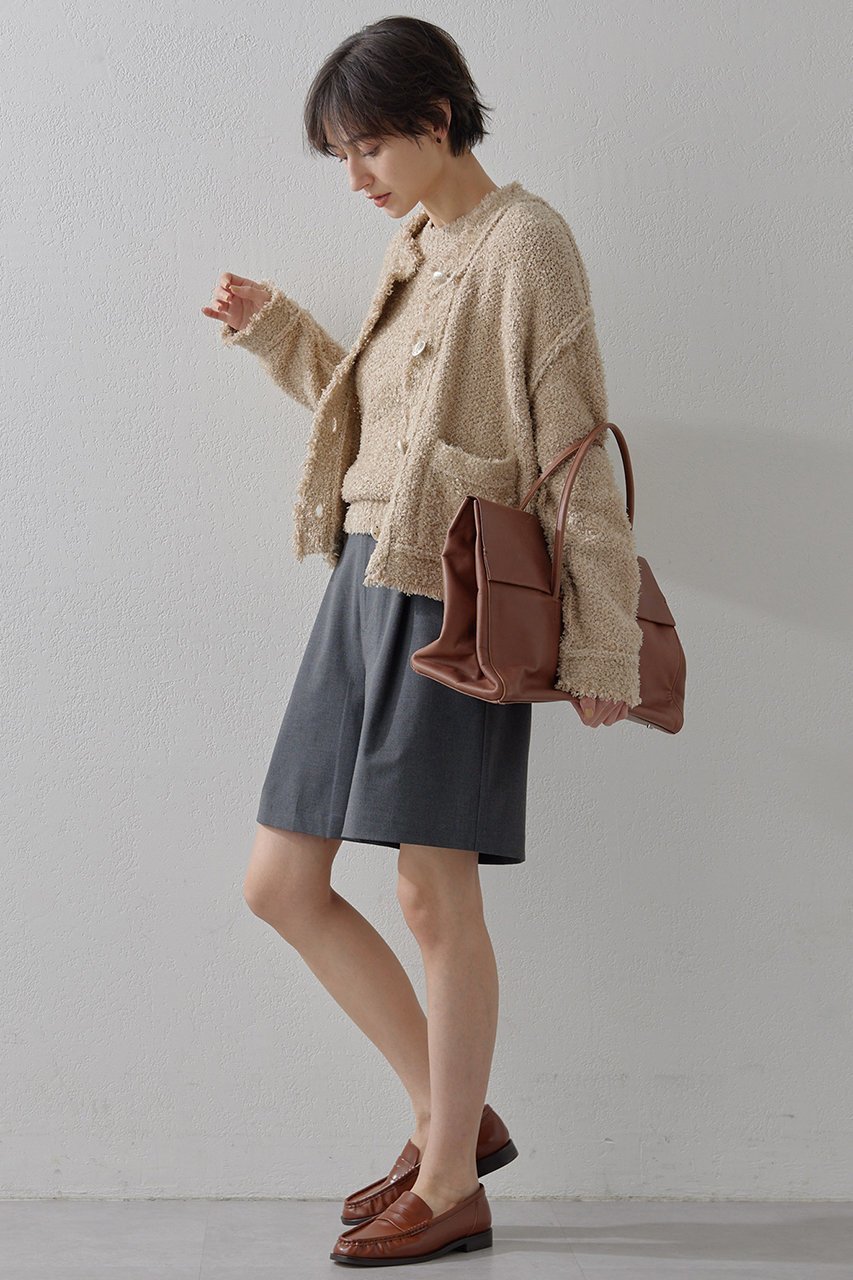 【ウィムガゼット/Whim Gazette】のハンソデTWEEDYニットプルオーバー 人気、トレンドファッション・服の通販 founy(ファニー) 　ファッション　Fashion　レディースファッション　Fashion for Women　トップス・カットソー　Cut & Sew Tops　ニット　Knit Tops & Sweaters　カジュアルプルオーバー・ニットトップス　Pullovers & Knit Tops / Casual Pullovers　コンパクト　Compact, Small Size　ストレッチ　Stretch, Stretchy Fabric　ツイード　Twill, Twill Weave　トレンド　Trend, Trending Now　半袖　Short Sleeve, Half Sleeve　other-3|ID: prp329100004884447 ipo3291000000036460788