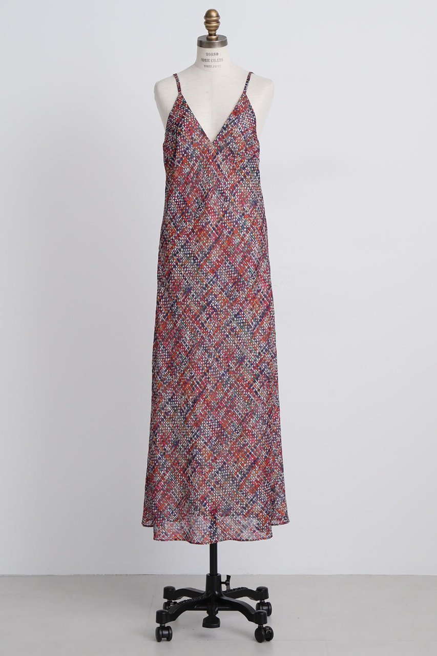 【ヒューエルミュージアム/hueLe Museum】の【STUMBLY】Printed Maxi Camisole Dress 人気、トレンドファッション・服の通販 founy(ファニー) 　ファッション　Fashion　レディースファッション　Fashion for Women　ワンピース　Dresses　フォーマル・パーティードレス・結婚式用ドレス　Elegant & Casual Dresses　チュニック　Tunic Tops & Dresses　キャミソール　Camisole, Spaghetti Strap Top　シンプル　Simple, Minimal　ジャカード／ジャガード　Jacquard, Woven Pattern　ジャケット　Jacket, Outerwear　タンク　Tank Top, Sleeveless Top　タートルネック　Turtleneck, High Neck　チュニック　Tunic, Long Top　ツイード　Twill, Twill Weave　ドレス　Dress, One-Piece　バイアス　Bias, Diagonal Cut　プリント　Print, Printed Pattern　マキシ　Maxi, Full Length　ロング　Long, Long-Length　無地　Plain, Solid Color　other-2|ID: prp329100004884477 ipo3291000000036461034