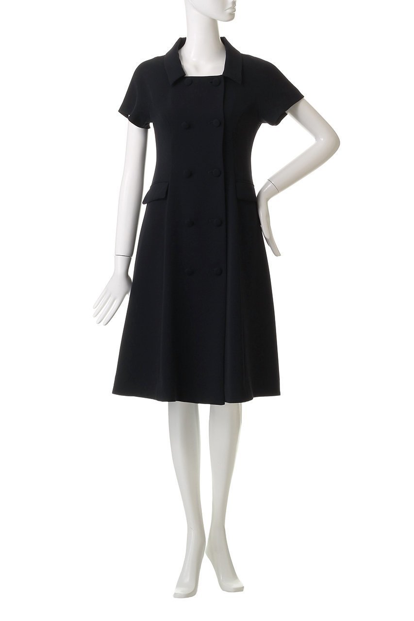 【エムダブリュー/MW】のトリアセテート ダブルボタンドレス 人気、トレンドファッション・服の通販 founy(ファニー) 　ファッション　Fashion　レディースファッション　Fashion for Women　ワンピース　Dresses　フォーマル・パーティードレス・結婚式用ドレス　Elegant & Casual Dresses　チュニック　Tunic Tops & Dresses　ストレッチ　Stretch, Stretchy Fabric　ダブル　Double, Double-Breasted　チュニック　Tunic, Long Top　フェミニン　Feminine, Girly　エレガント 上品　Elegant　other-2|ID: prp329100004884496 ipo3291000000036461173