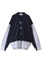 【ナゴンスタンス/nagonstans】のshirt combination cardigan/カーディガン 人気、トレンドファッション・服の通販 founy(ファニー) ファッション Fashion レディースファッション Fashion for Women トップス・カットソー Cut & Sew Tops カーディガン・羽織り Layered Style Cardigans シャツ・ブラウス・オフィスカジュアル Elegant Blouses & Button-Ups ロングTシャツ・Tシャツ Longline T-Shirts & Tees カットソー・ベーシックTシャツ Cut-and-Sewn Tops / Stretch Tees & Basics カーディガン Cardigan, Knitwear ドッキング Docking, Mixed Material thumbnail Space|ID: prp329100004884513 ipo3291000000036461312