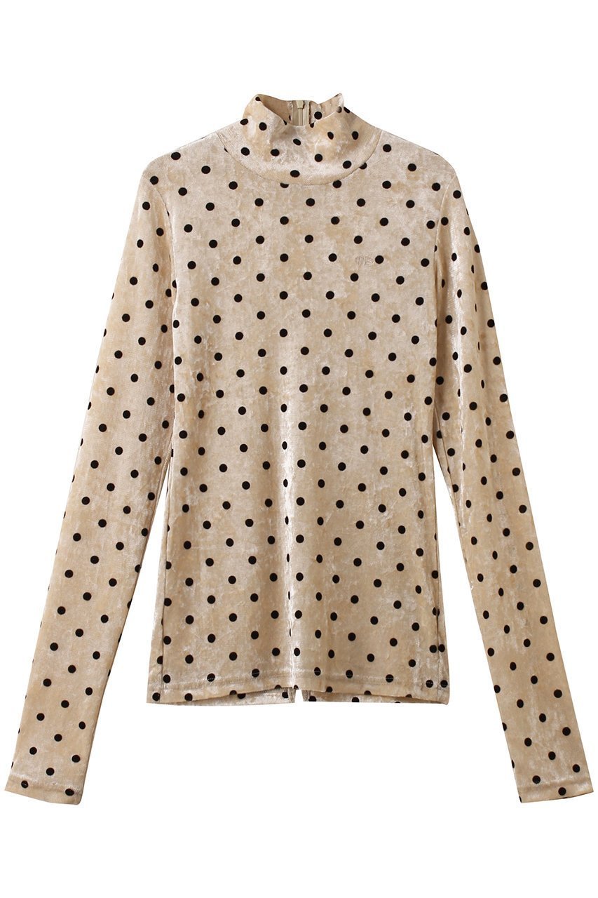 【メゾンスペシャル/MAISON SPECIAL】のVelor Mesh Dot Tops / ベロアメッシュドットタートルトップ インテリア・キッズ・メンズ・レディースファッション・服の通販 founy(ファニー) 　ファッション　Fashion　レディースファッション　Fashion for Women　トップス・カットソー　Cut & Sew Tops　シャツ・ブラウス・オフィスカジュアル　Elegant Blouses & Button-Ups　ロングTシャツ・Tシャツ　Longline T-Shirts & Tees　カットソー・ベーシックTシャツ　Cut-and-Sewn Tops / Stretch Tees & Basics　ベロアトップス　Velour Tops / Velvet-Look Items　シアー　Sheer, See-Through　スリーブ　Sleeve, Long Sleeve / Short Sleeve　ドット　Polka Dot, Dot Pattern　フェミニン　Feminine, Girly　ベロア　Velour, Soft Velvet　ロング　Long, Long-Length　MLT1(マルチカラー)|ID: prp329100004884543 ipo3291000000036461546
