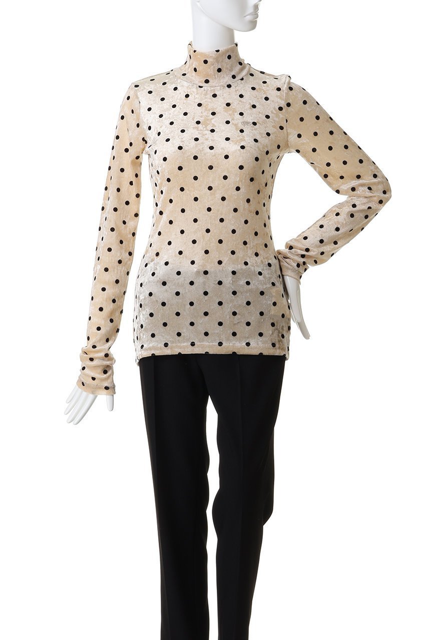【メゾンスペシャル/MAISON SPECIAL】のVelor Mesh Dot Tops / ベロアメッシュドットタートルトップ 人気、トレンドファッション・服の通販 founy(ファニー) 　ファッション　Fashion　レディースファッション　Fashion for Women　トップス・カットソー　Cut & Sew Tops　シャツ・ブラウス・オフィスカジュアル　Elegant Blouses & Button-Ups　ロングTシャツ・Tシャツ　Longline T-Shirts & Tees　カットソー・ベーシックTシャツ　Cut-and-Sewn Tops / Stretch Tees & Basics　ベロアトップス　Velour Tops / Velvet-Look Items　シアー　Sheer, See-Through　スリーブ　Sleeve, Long Sleeve / Short Sleeve　ドット　Polka Dot, Dot Pattern　フェミニン　Feminine, Girly　ベロア　Velour, Soft Velvet　ロング　Long, Long-Length　other-2|ID: prp329100004884543 ipo3291000000036461547