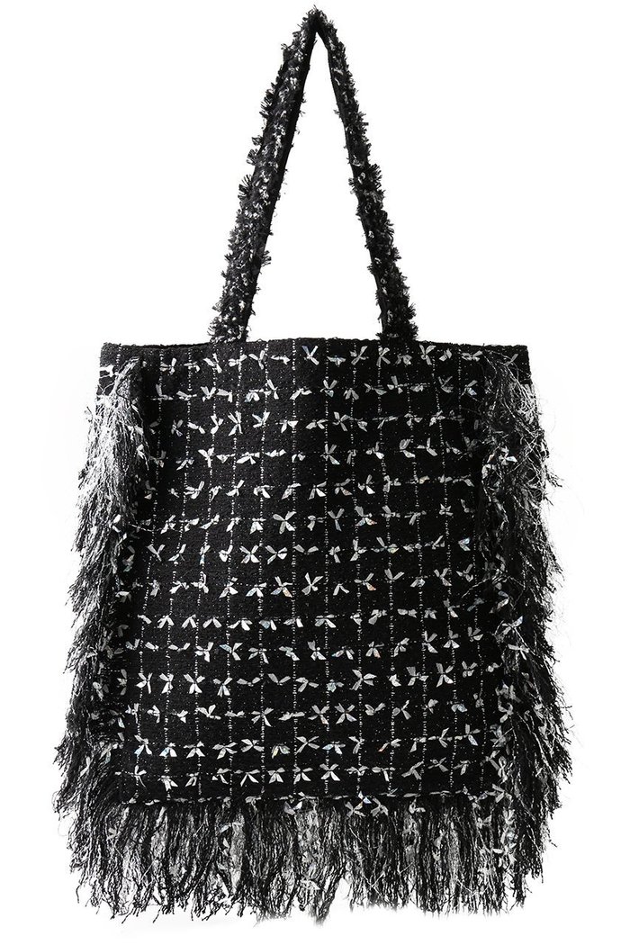 【ルール ロジェット/leur logette】のツイードフリンジバッグ インテリア・キッズ・メンズ・レディースファッション・服の通販 founy(ファニー) https://founy.com/ ファッション Fashion レディースファッション Fashion for Women バッグ Bags ツイード Twill, Twill Weave フランス France, French フリンジ Fringe, Tassel |ID: prp329100004884546 ipo3291000000036801453