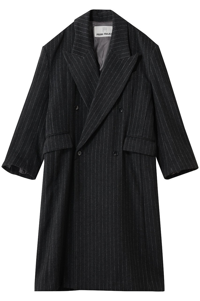 【プランク プロジェクト/PRANK PROJECT】のスーパービックコート インテリア・キッズ・メンズ・レディースファッション・服の通販 founy(ファニー) ファッション Fashion レディースファッション Fashion for Women アウター Coat / Outerwear Collection コート・ロングコート・ピーコート Long Coats, Peacoats & More ショート Short, Short Length ストライプ Stripe, Striped Pattern ロング Long, Long-Length C.GRY(チャコールグレー)|ID: prp329100004884549 ipo3291000000036461589