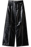 【プランク プロジェクト/PRANK PROJECT】のシンセティックレザープレスパンツ 人気、トレンドファッション・服の通販 founy(ファニー) ファッション Fashion レディースファッション Fashion for Women パンツ Pants & Trousers クロコ Crocodile, Croc Embossed ストレート Straight, Straight Cut バランス Balance, Style Balance ワイド Wide, Wide Fit ヴィンテージ Vintage Style |ID:prp329100004884552