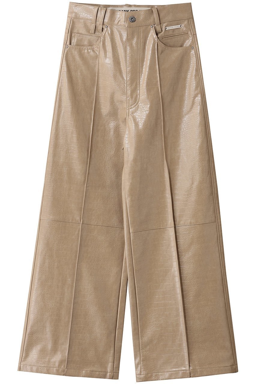 【プランク プロジェクト/PRANK PROJECT】のシンセティックレザープレスパンツ インテリア・キッズ・メンズ・レディースファッション・服の通販 founy(ファニー) ファッション Fashion レディースファッション Fashion for Women パンツ Pants & Trousers クロコ Crocodile, Croc Embossed ストレート Straight, Straight Cut バランス Balance, Style Balance ワイド Wide, Wide Fit ヴィンテージ Vintage Style BGE(ベージュ)|ID: prp329100004884552 ipo3291000000036461620