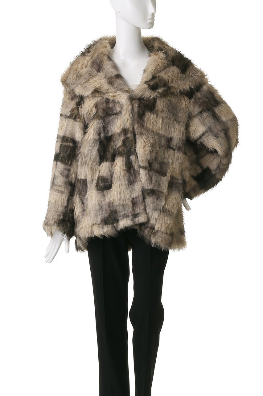 【デザイン ワークス/DESIGN WORKS】の【BEAUVET】リッチフェクファージャケットコート 人気、トレンドファッション・服の通販 founy(ファニー) 　ファッション　Fashion　レディースファッション　Fashion for Women　アウター　Coat / Outerwear Collection　コート・ロングコート・ピーコート　Long Coats, Peacoats & More　レディースジャケット・軽アウター　Jackets　ショート　Short, Short Length　ショール　Shawl, Wrap　ジャケット　Jacket, Outerwear　ダウン　Down, Puffer　チェック　Check, Plaid, Tartan　デニム　Denim, Jeans Material　ドレス　Dress, One-Piece　フェイクファー　Faux Fur, Imitation Fur　プリント　Print, Printed Pattern　モダン　Modern, Contemporary　リラックス　Relax, Relaxed Fit　other-2|ID: prp329100004884565 ipo3291000000036461726