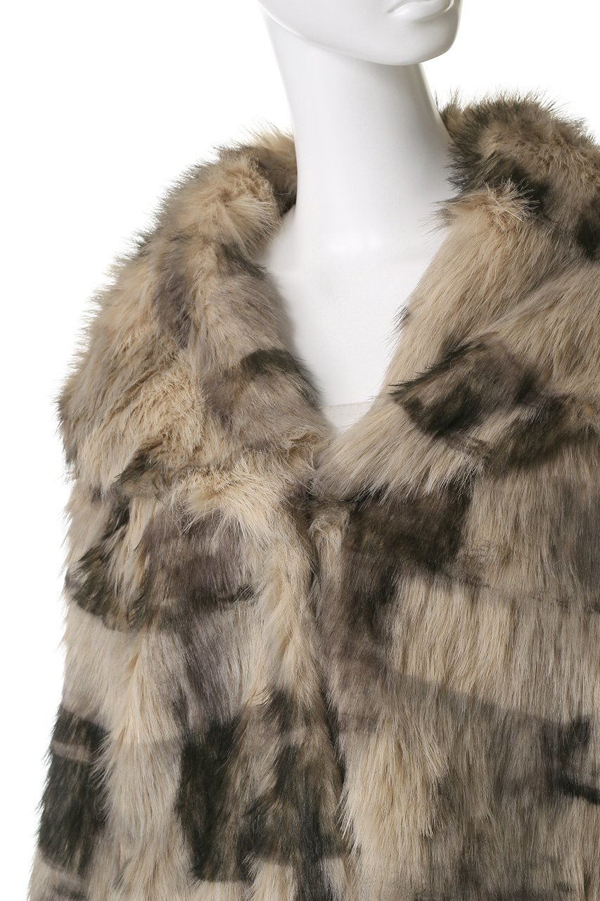 【デザイン ワークス/DESIGN WORKS】の【BEAUVET】リッチフェクファージャケットコート 人気、トレンドファッション・服の通販 founy(ファニー) 　ファッション　Fashion　レディースファッション　Fashion for Women　アウター　Coat / Outerwear Collection　コート・ロングコート・ピーコート　Long Coats, Peacoats & More　レディースジャケット・軽アウター　Jackets　ショート　Short, Short Length　ショール　Shawl, Wrap　ジャケット　Jacket, Outerwear　ダウン　Down, Puffer　チェック　Check, Plaid, Tartan　デニム　Denim, Jeans Material　ドレス　Dress, One-Piece　フェイクファー　Faux Fur, Imitation Fur　プリント　Print, Printed Pattern　モダン　Modern, Contemporary　リラックス　Relax, Relaxed Fit　other-5|ID: prp329100004884565 ipo3291000000036461729