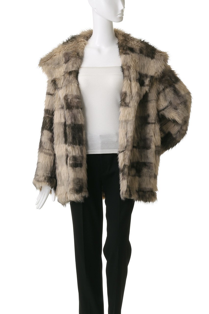 【デザイン ワークス/DESIGN WORKS】の【BEAUVET】リッチフェクファージャケットコート 人気、トレンドファッション・服の通販 founy(ファニー) 　ファッション　Fashion　レディースファッション　Fashion for Women　アウター　Coat / Outerwear Collection　コート・ロングコート・ピーコート　Long Coats, Peacoats & More　レディースジャケット・軽アウター　Jackets　ショート　Short, Short Length　ショール　Shawl, Wrap　ジャケット　Jacket, Outerwear　ダウン　Down, Puffer　チェック　Check, Plaid, Tartan　デニム　Denim, Jeans Material　ドレス　Dress, One-Piece　フェイクファー　Faux Fur, Imitation Fur　プリント　Print, Printed Pattern　モダン　Modern, Contemporary　リラックス　Relax, Relaxed Fit　other-7|ID: prp329100004884565 ipo3291000000036461731