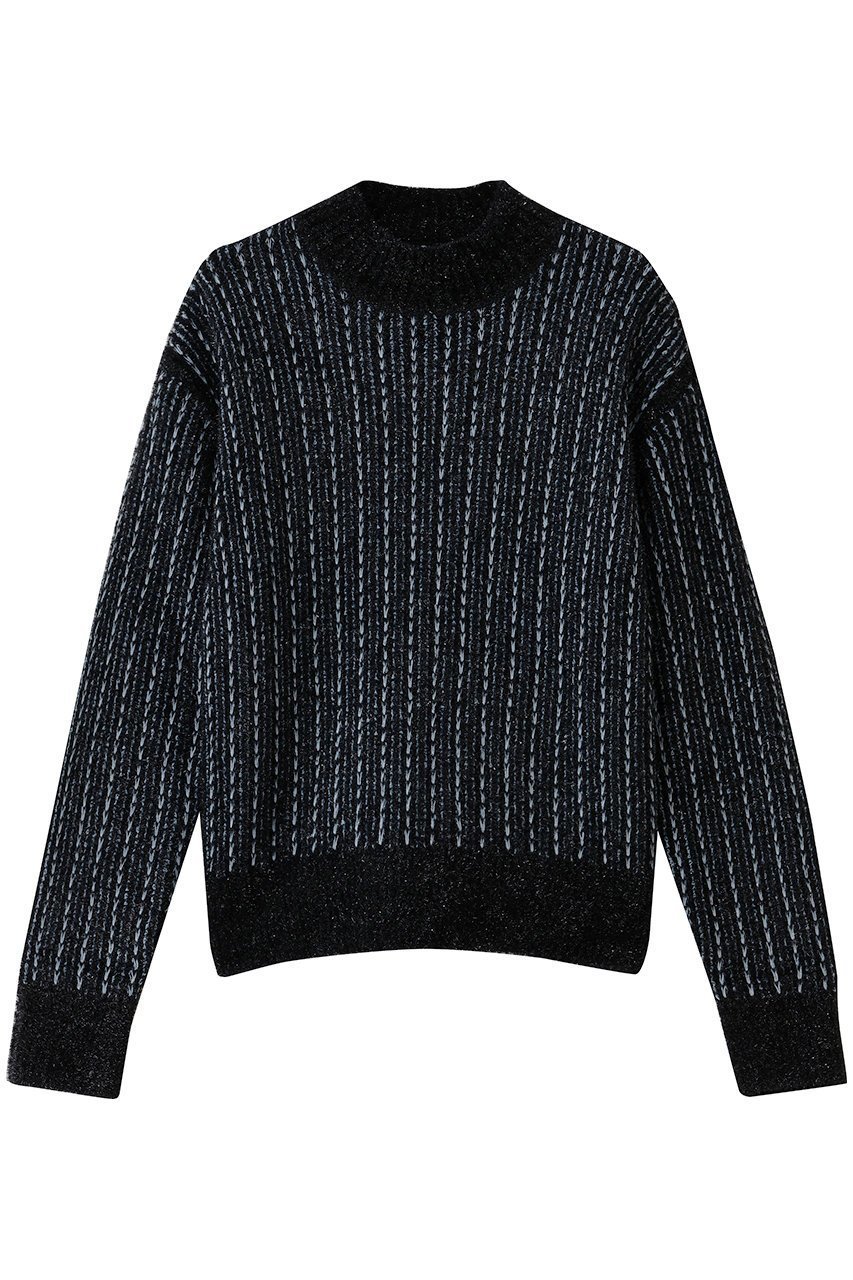 【スタニングルアー/STUNNING LURE】の【Waltz】ラストラス ストライプニットプルオーバー インテリア・キッズ・メンズ・レディースファッション・服の通販 founy(ファニー) 　ファッション　Fashion　レディースファッション　Fashion for Women　トップス・カットソー　Cut & Sew Tops　ニット　Knit Tops & Sweaters　カジュアルプルオーバー・ニットトップス　Pullovers & Knit Tops / Casual Pullovers　ストライプ　Stripe, Striped Pattern　エレガント 上品　Elegant　冬　Winter / This Winter　ブラック|ID: prp329100004884567 ipo3291000000036461745