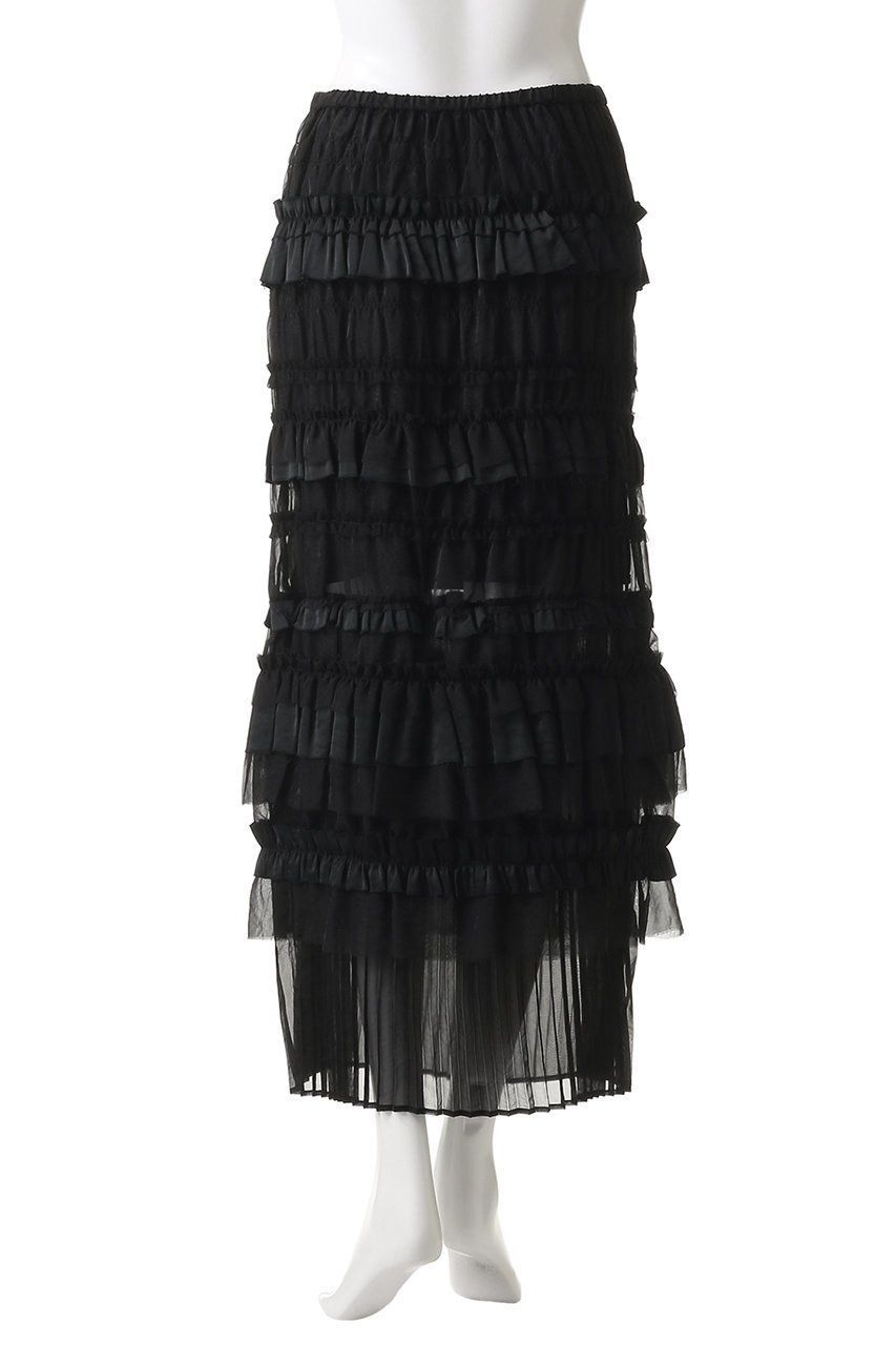 【メゾンスペシャル/MAISON SPECIAL】のTiered Frill Long Tight Skirt/ティアードフリルロングタイトスカート 人気、トレンドファッション・服の通販 founy(ファニー) 　ファッション　Fashion　レディースファッション　Fashion for Women　スカート　Skirts　ロングスカート　Long Skirts / Maxi & Midi Skirts　エレガント 上品　Elegant　ギャザー　Gathered, Ruffled　シアー　Sheer, See-Through　シンプル　Simple, Minimal　スタイリッシュ　Stylish, Fashionable　ティアード　Tiered, Tiered Style　フィット　Fit, Slim Fit　プリーツ　Pleats, Pleated　ロング　Long, Long-Length　other-4|ID: prp329100004884608 ipo3291000000036462093